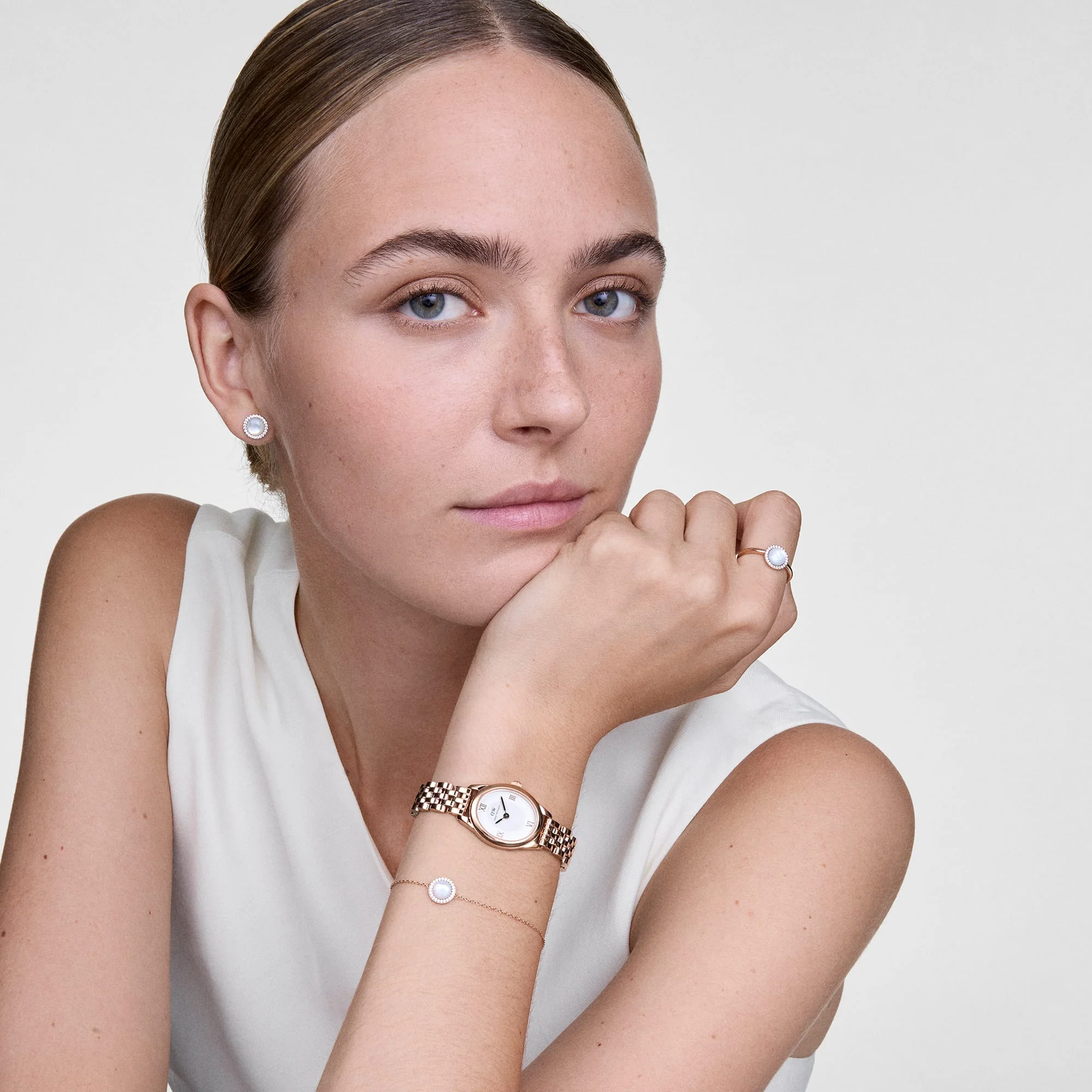 Audrey Bracelet Mother of Pearl Silver - Image 2