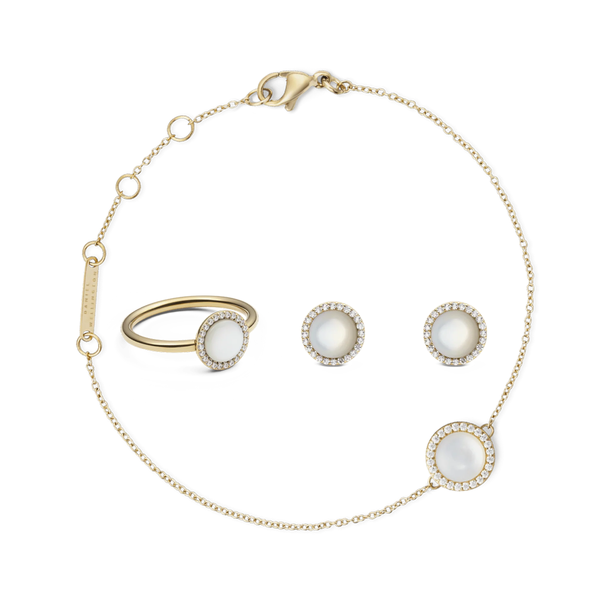 Audrey Mother Of Pearl Gold Set
