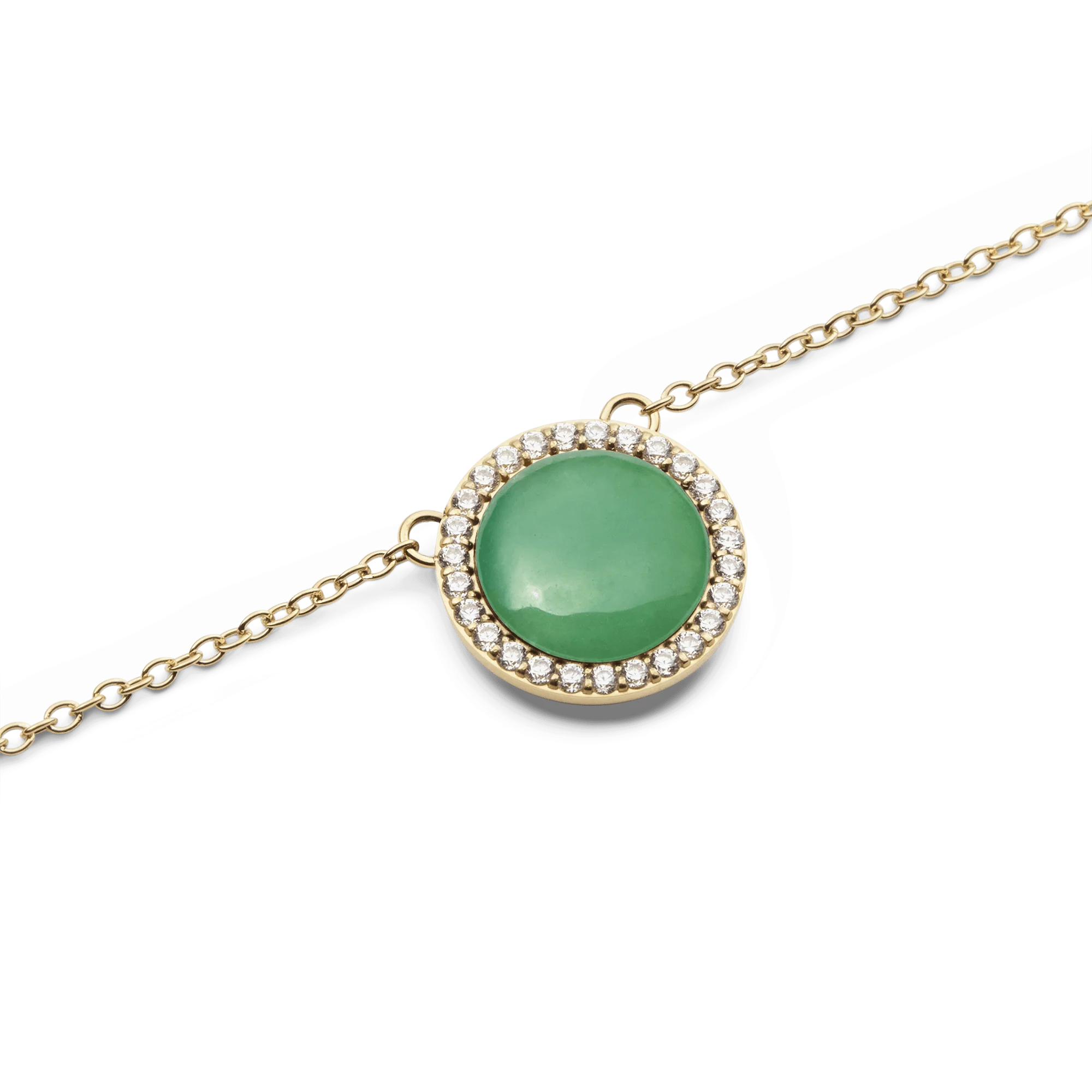 Audrey Necklace Jade Gold - Image 3