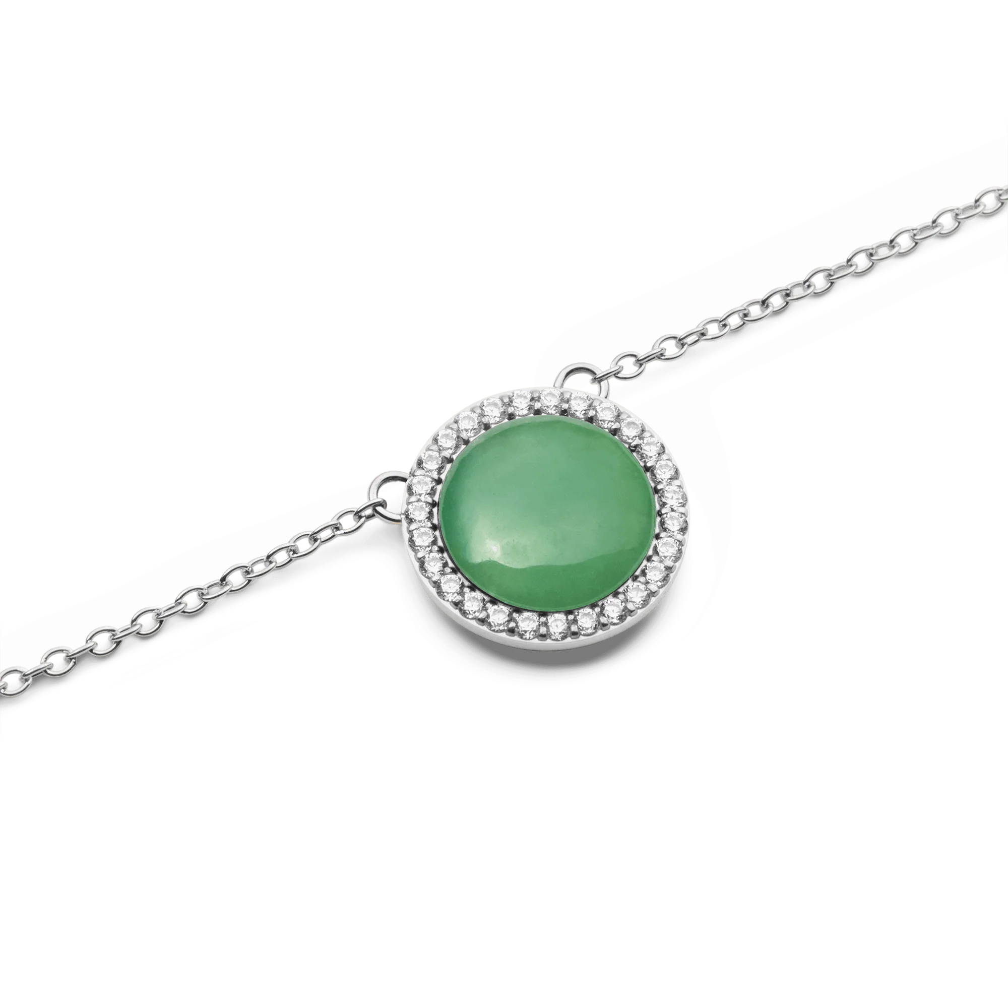 Audrey Necklace Jade Silver - Image 3