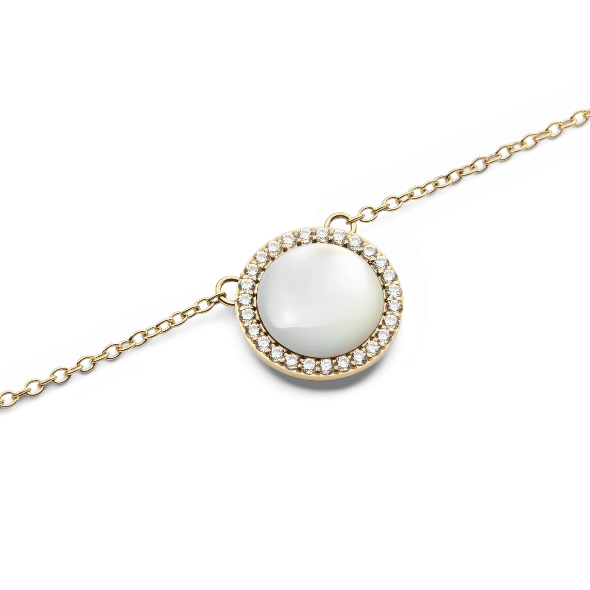 Audrey Necklace Mother of Pearl Gold - Image 3