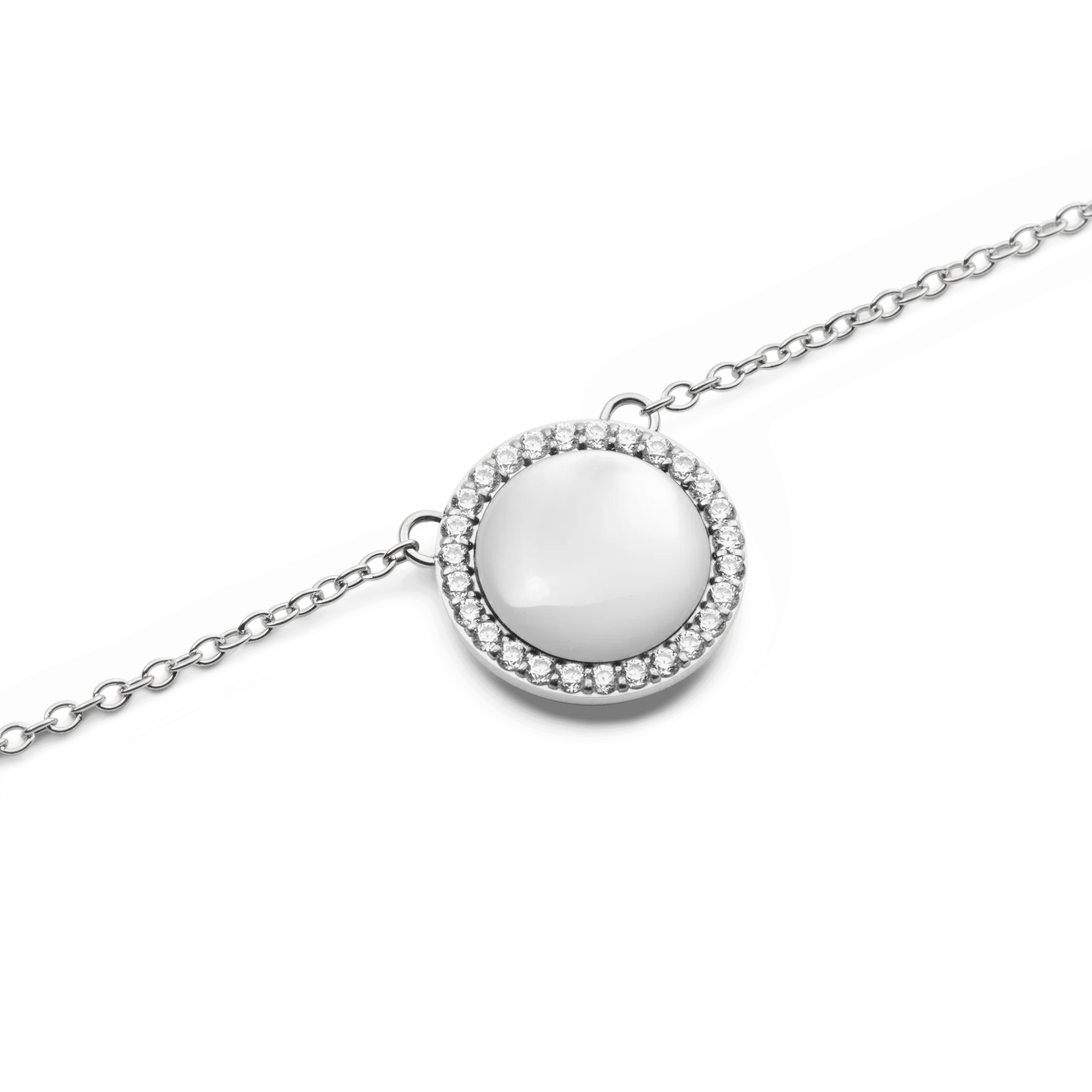Audrey Necklace Mother of Pearl Silver - Image 3