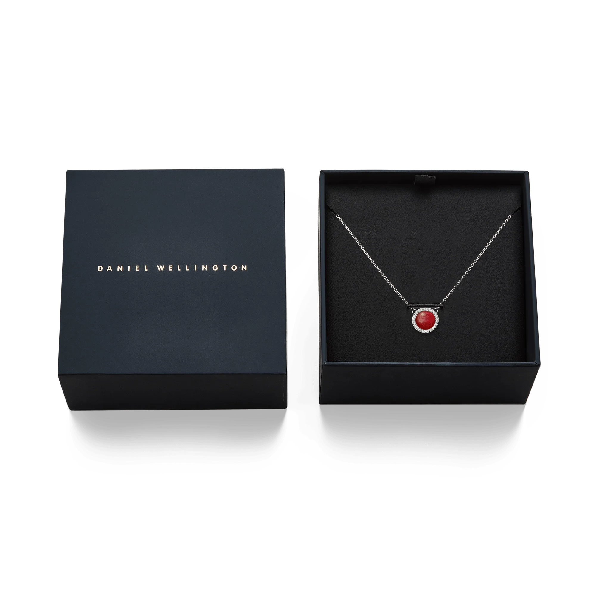 Audrey Necklace Red Agathe Silver - Image 5