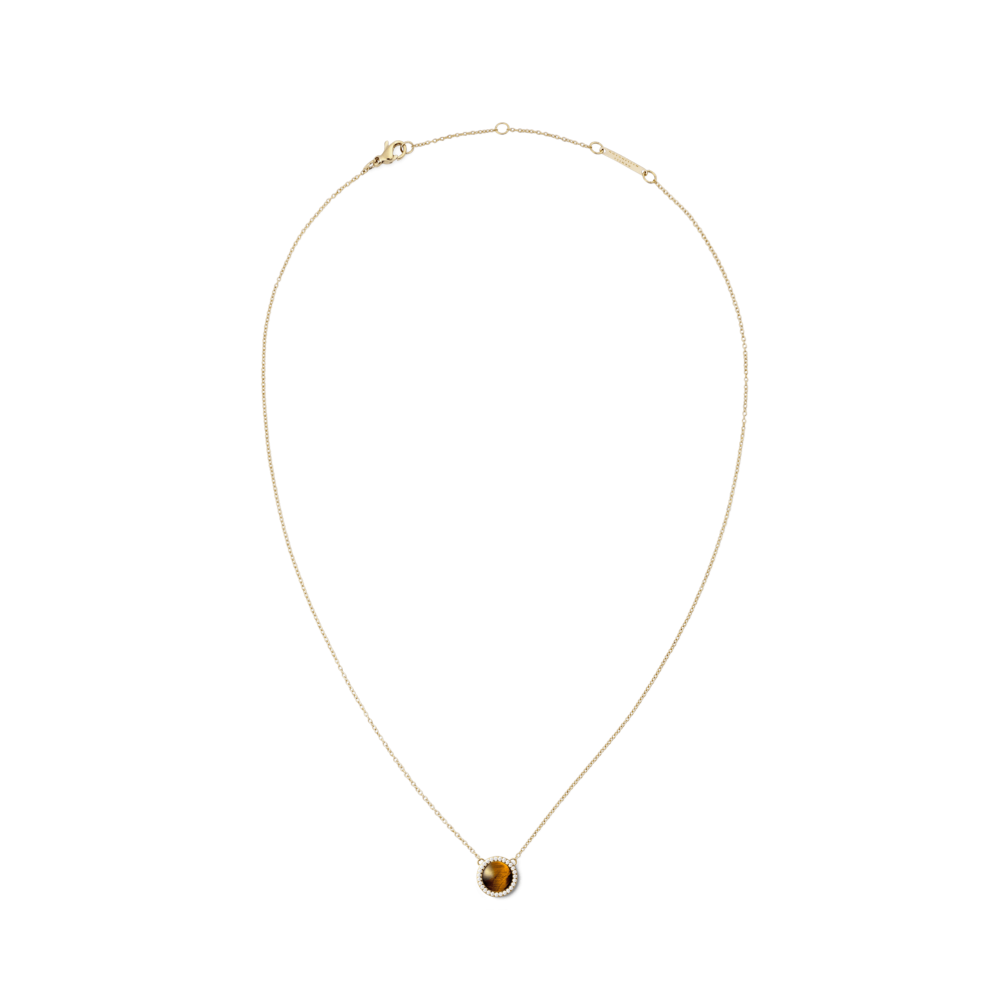Audrey Necklace Tiger Eye Gold