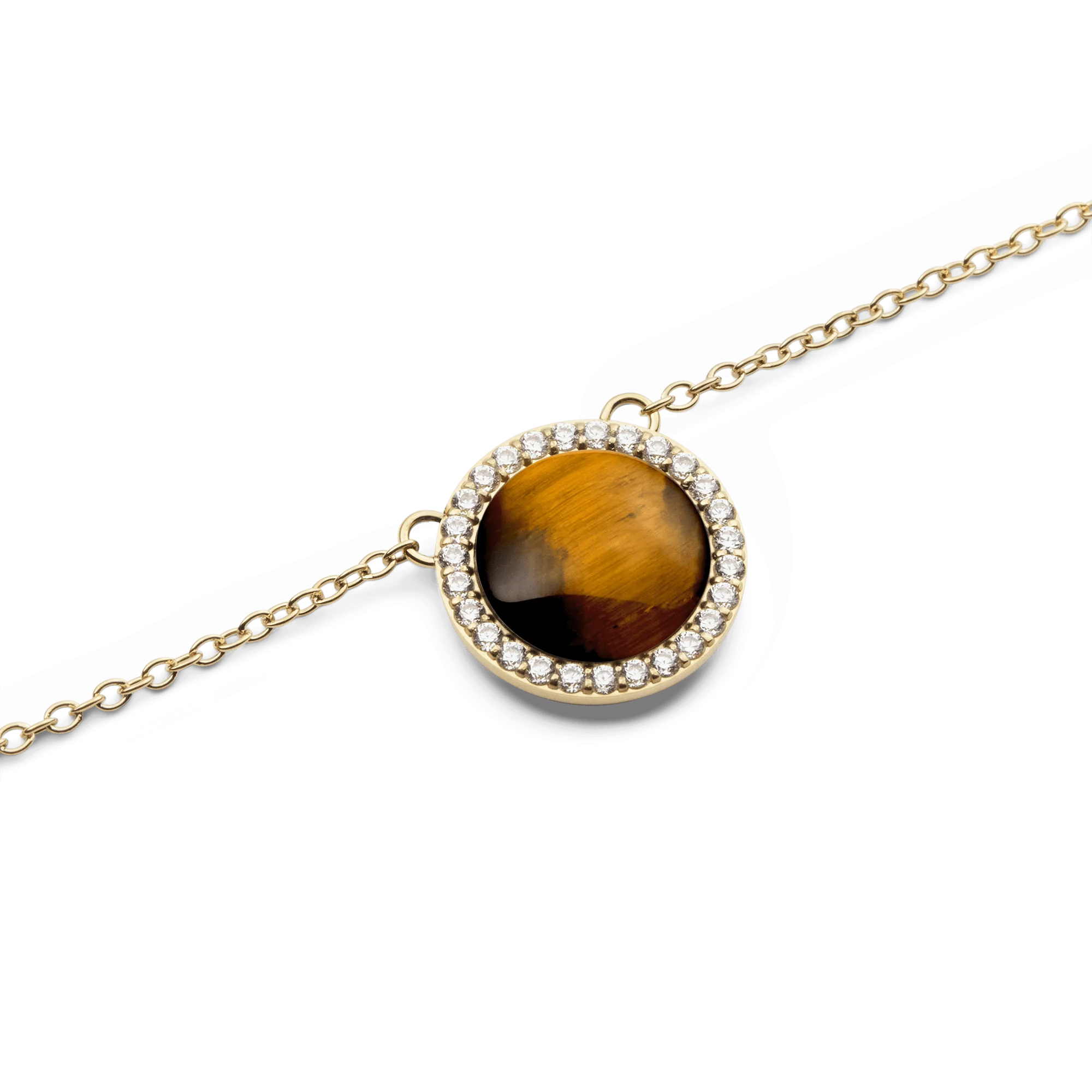 Audrey Necklace Tiger Eye Gold - Image 3