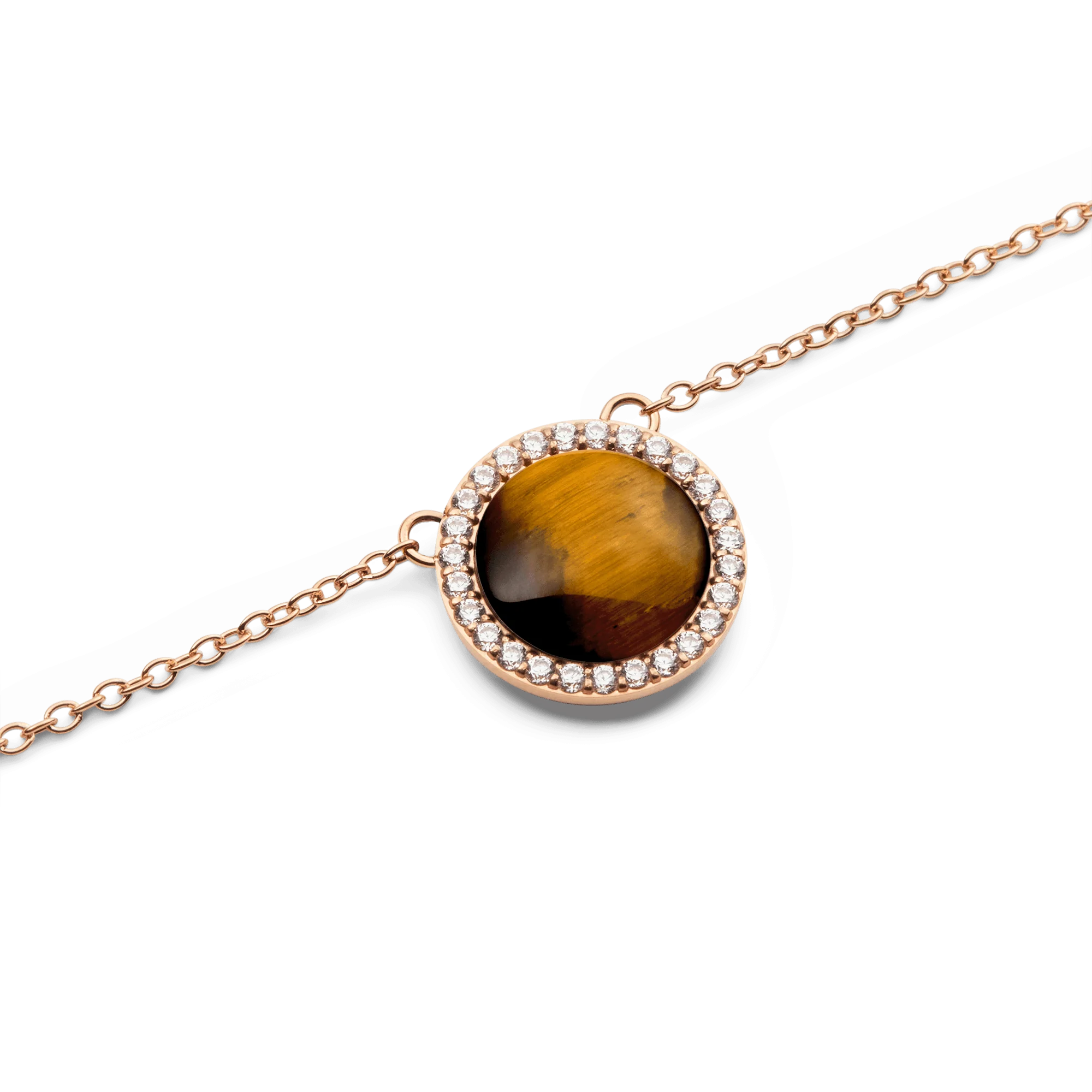 Audrey Necklace Tiger Eye Rose Gold - Image 3