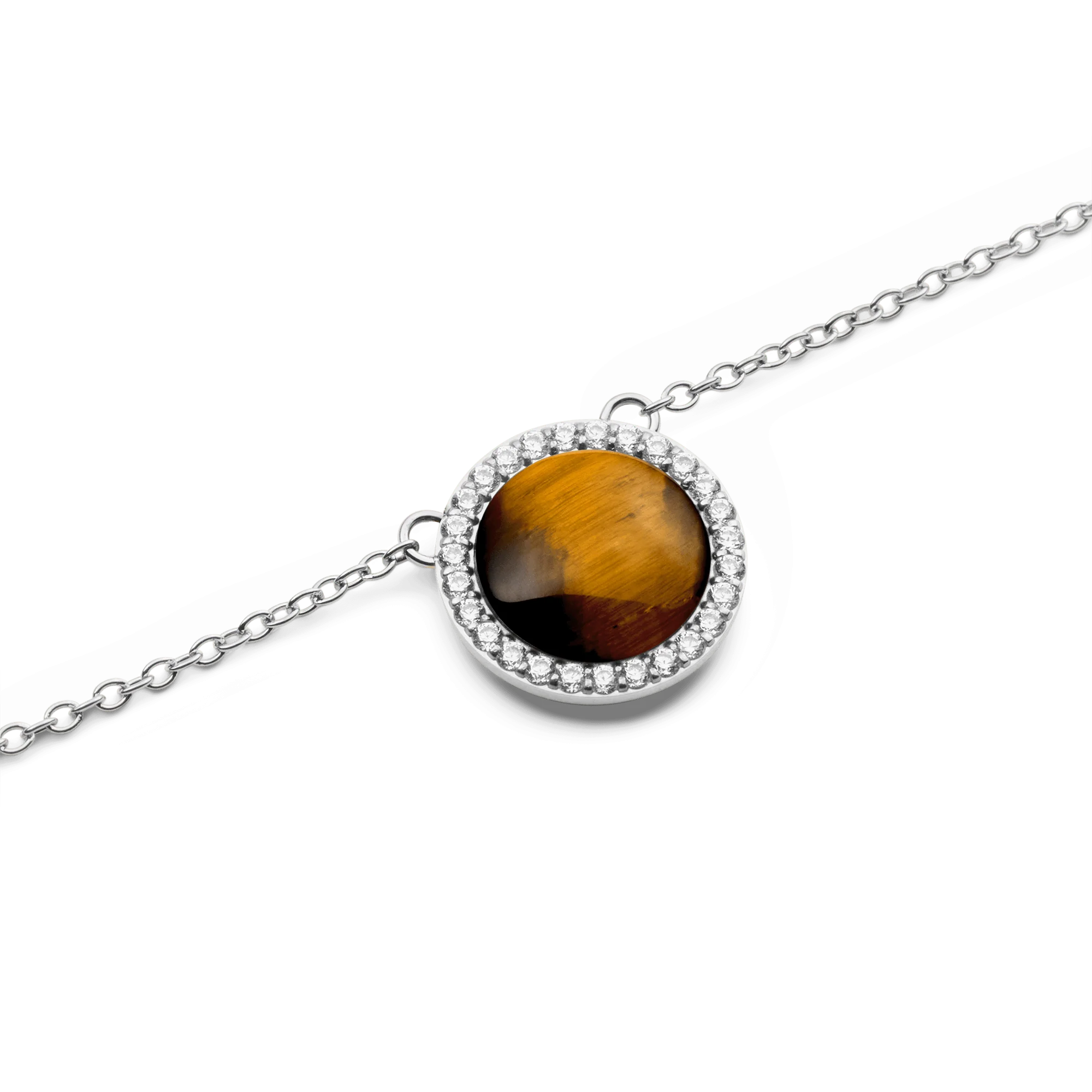 Audrey Necklace Tiger Eye Silver - Image 3