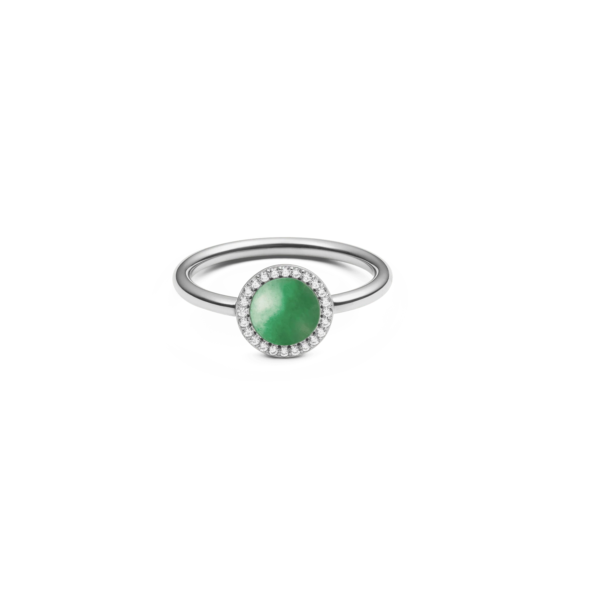 Audrey Ring Jade Silver