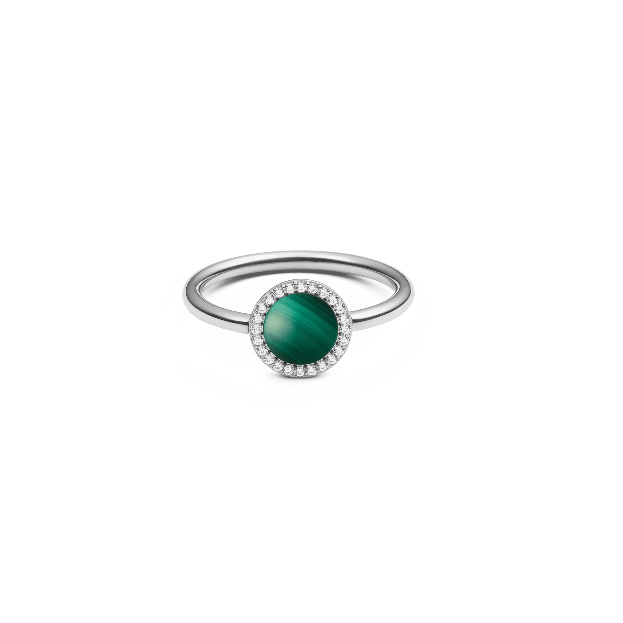 Audrey Ring Malachite Silver
