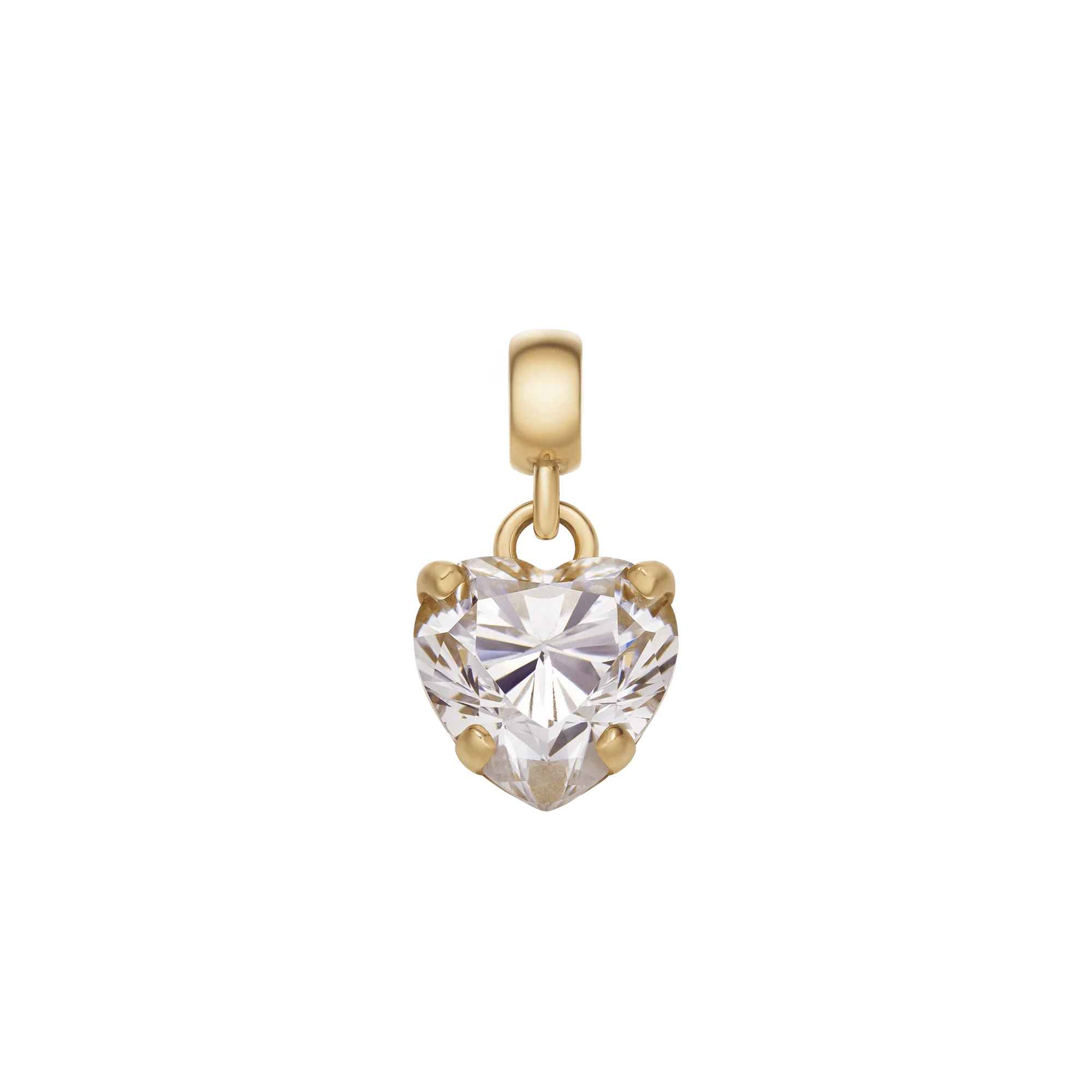 Heart White Crystal Charm G
