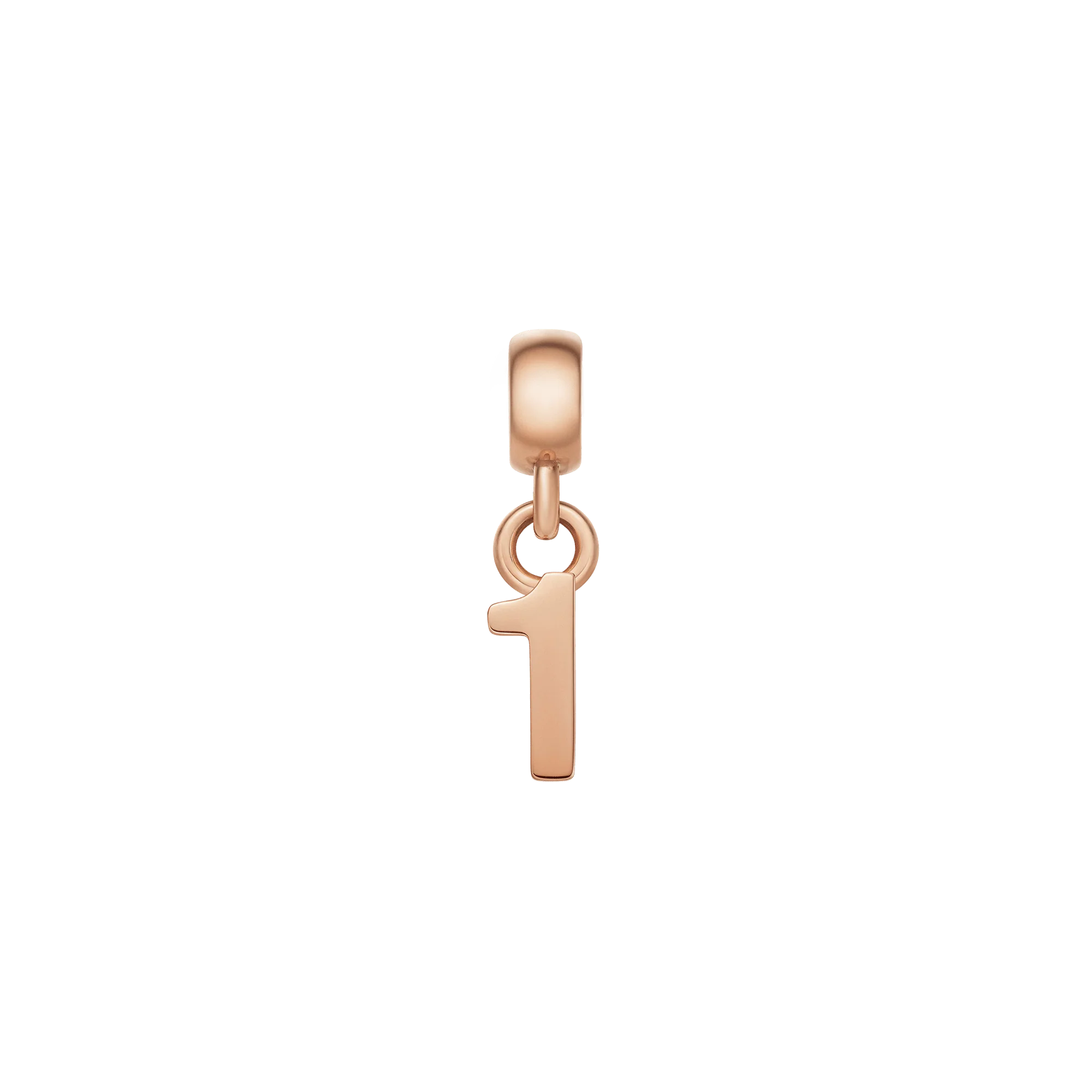 Number Charm Rose Gold
