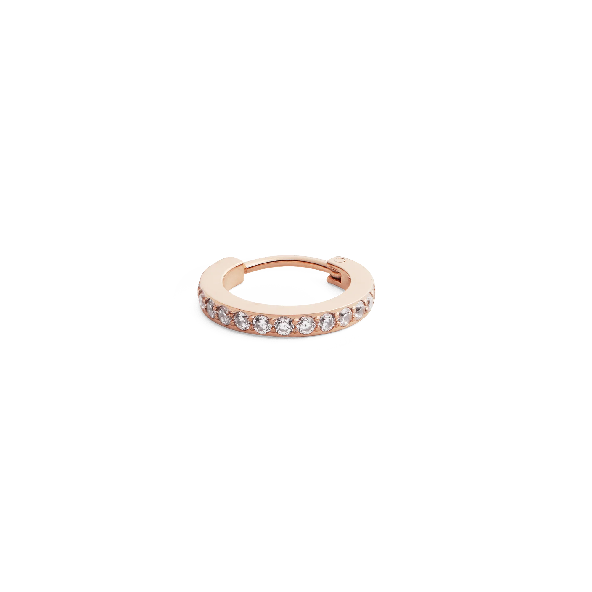 Crystal Hoop Earring Rose Gold
