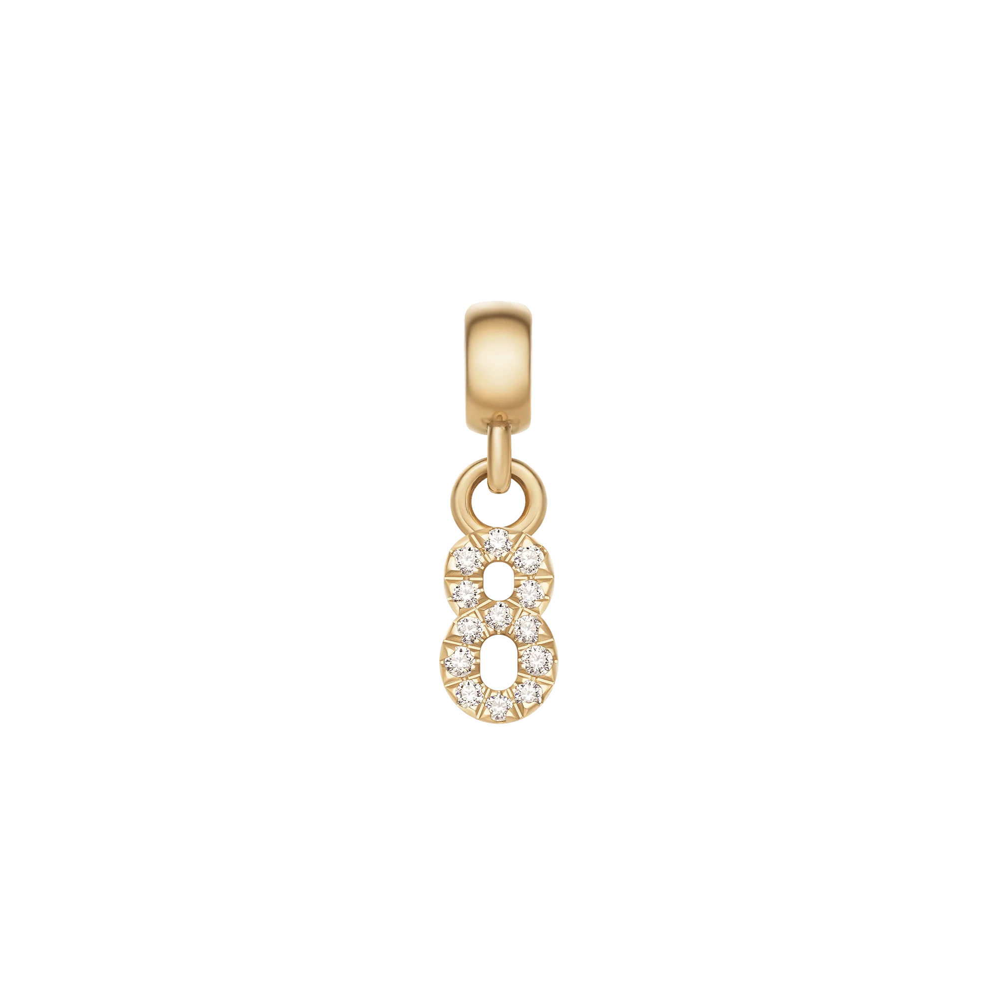 Crystal Number Charm Gold - Image 7