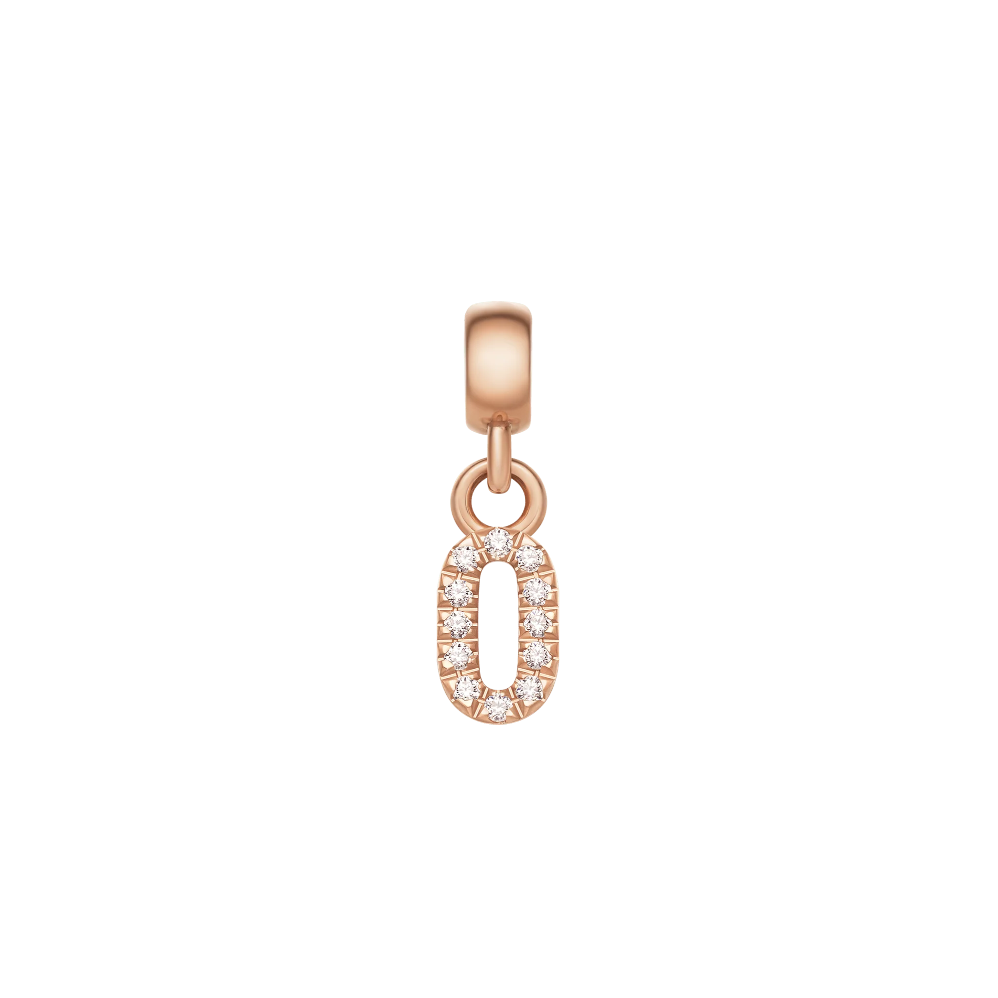 Crystal Number Charm Rose Gold - Image 4