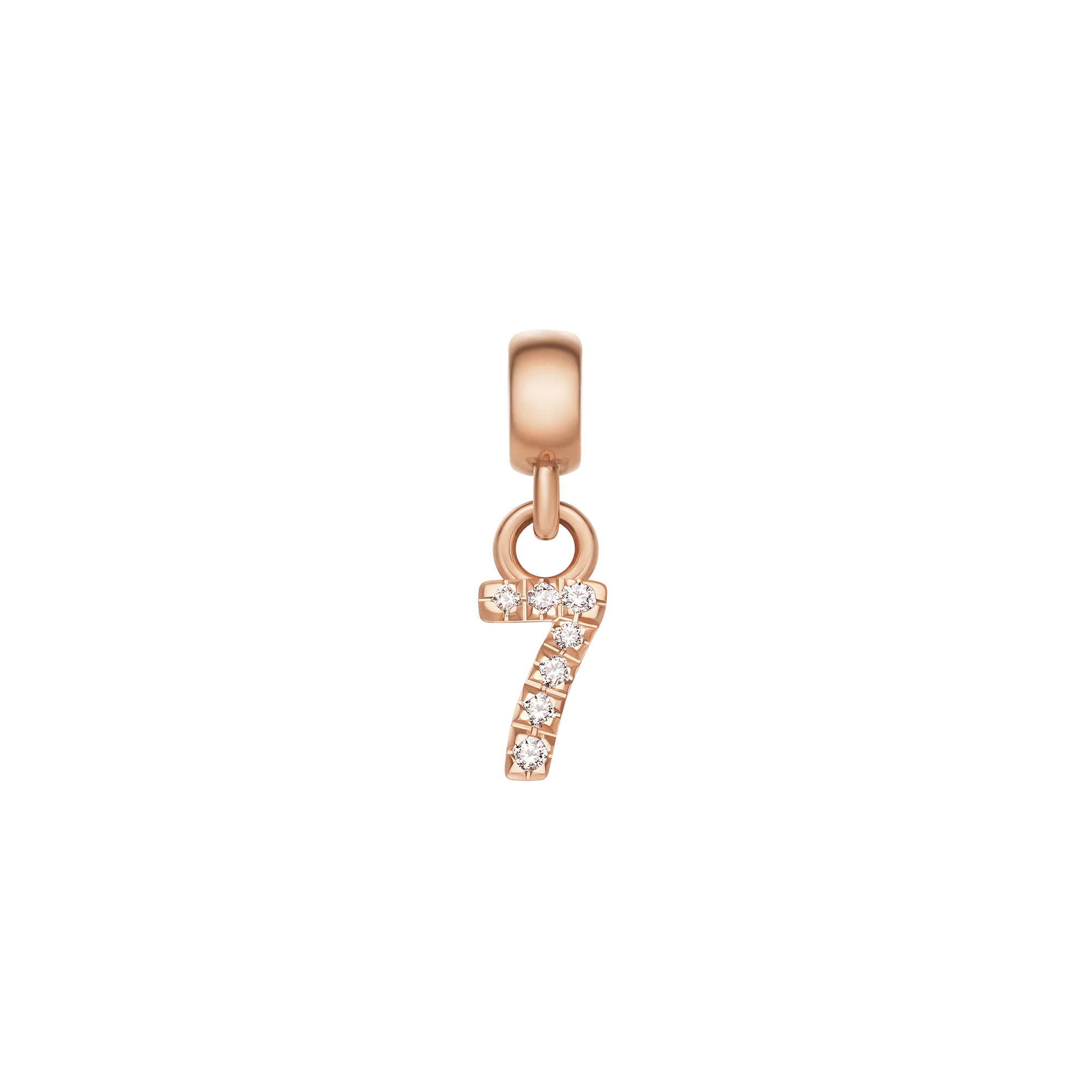 Crystal Number Charm Rose Gold - Image 7