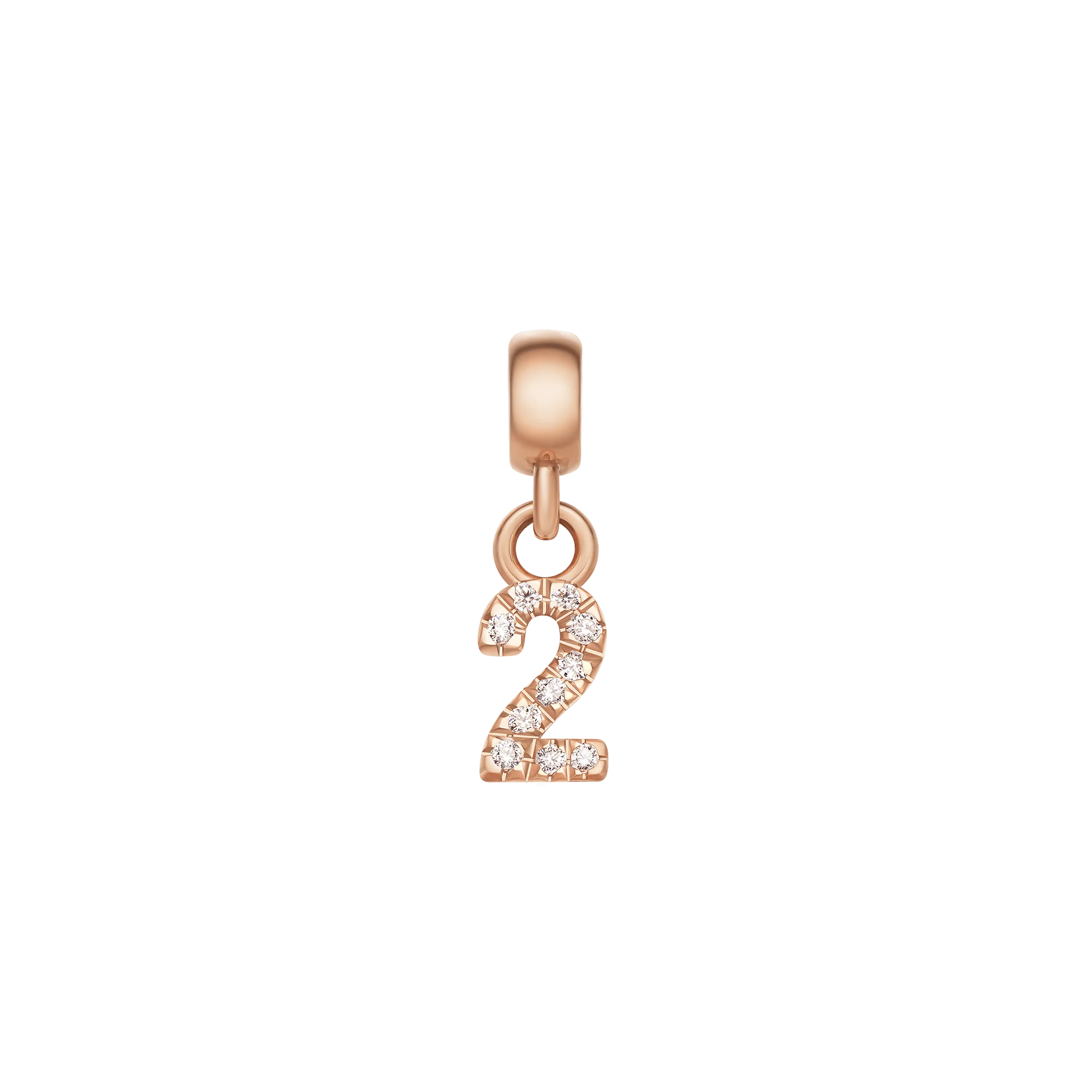 Crystal Number Charm Rose Gold - Image 9