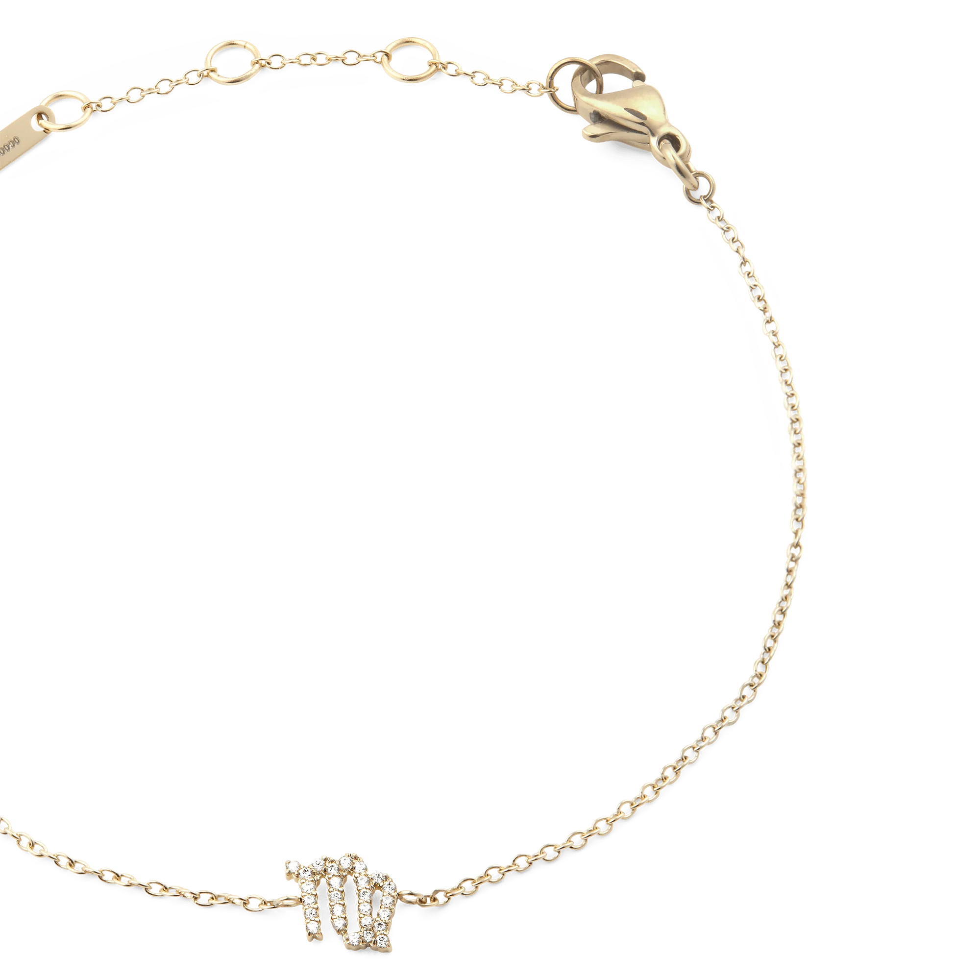 Crystal Zodiac Chain Bracelet Gold - Image 24