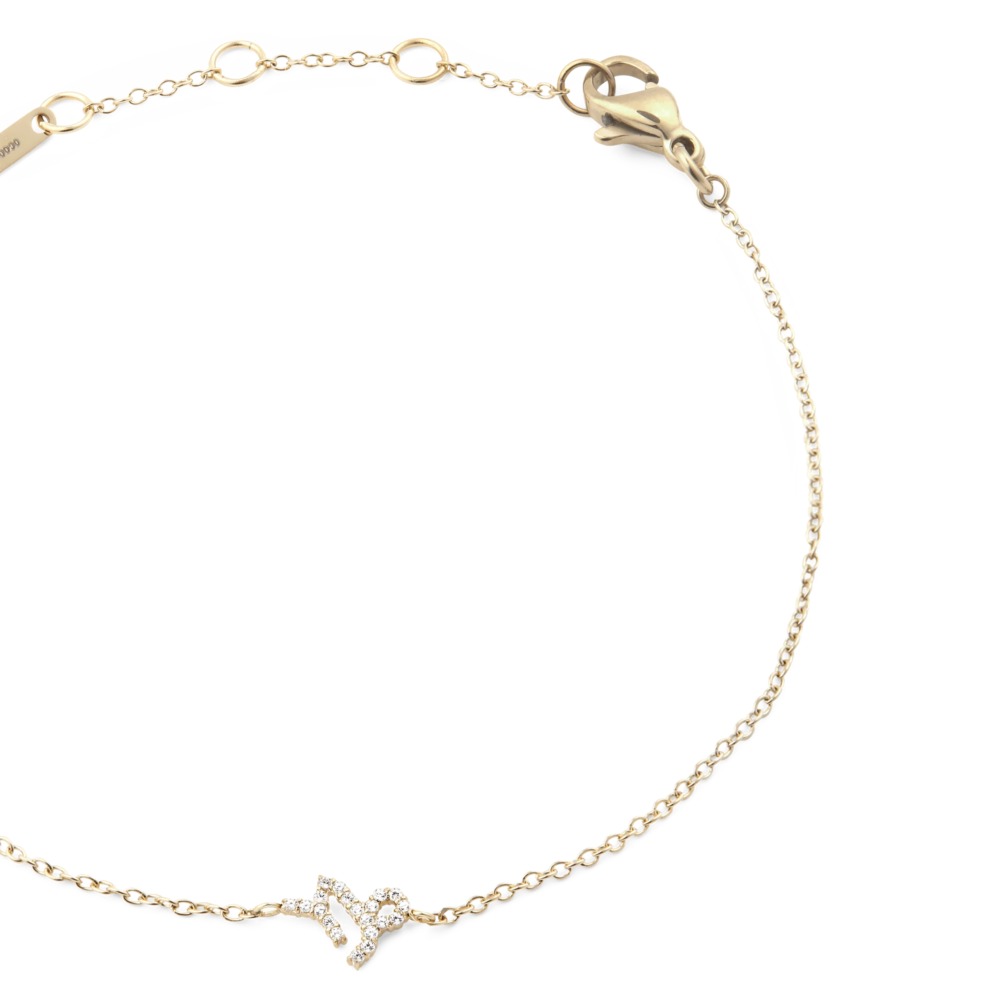 Crystal Zodiac Chain Bracelet Gold - Image 6