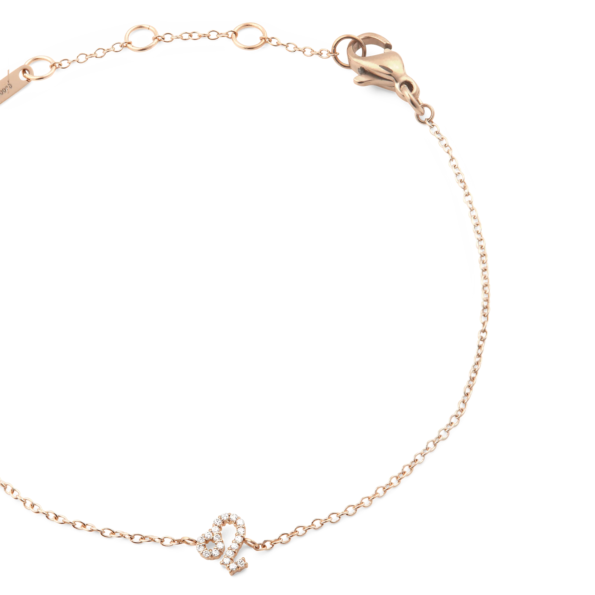 Crystal Zodiac Chain Bracelet Rose Gold - Image 14