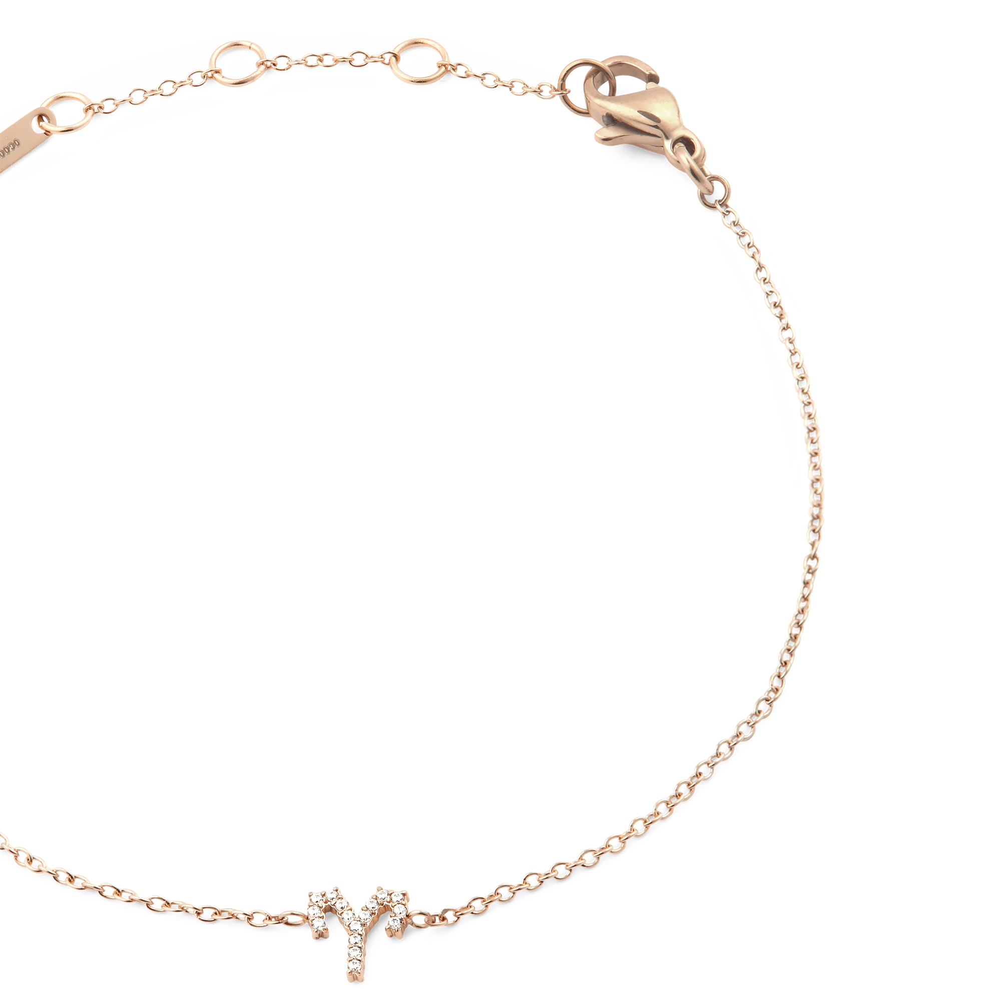 Crystal Zodiac Chain Bracelet Rose Gold - Image 28