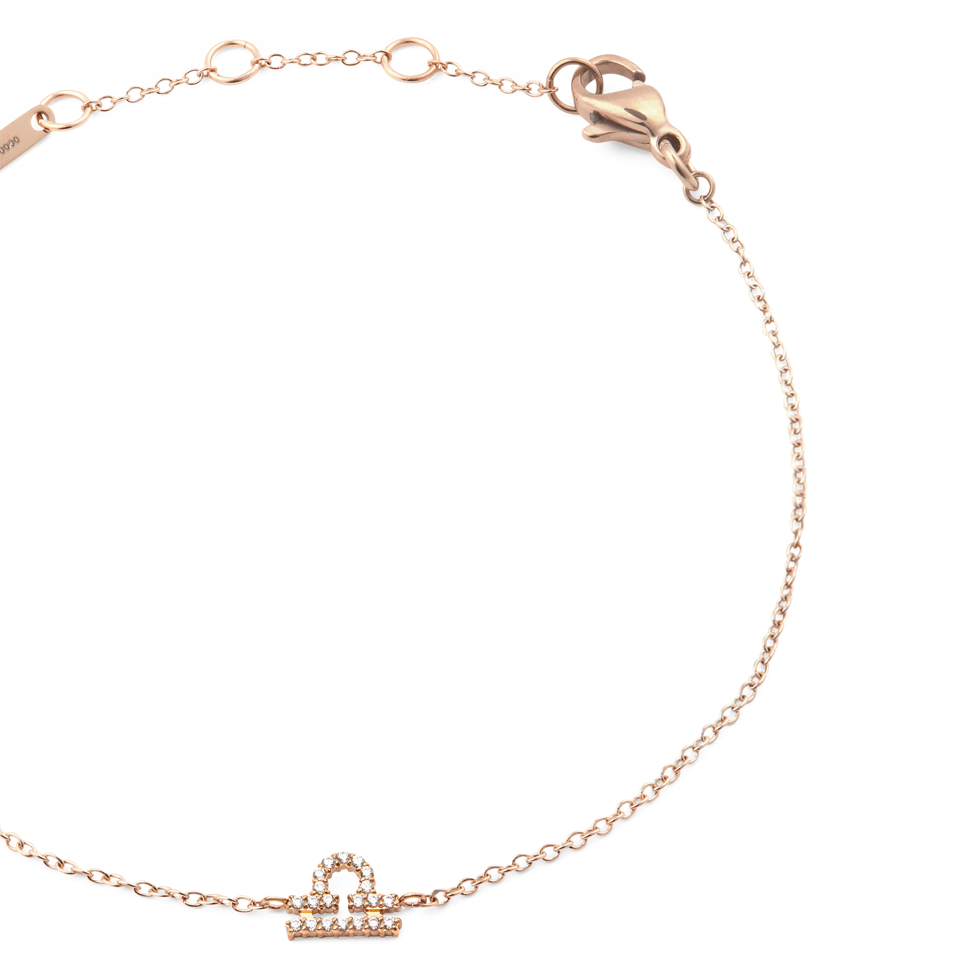 Crystal Zodiac Chain Bracelet Rose Gold - Image 32