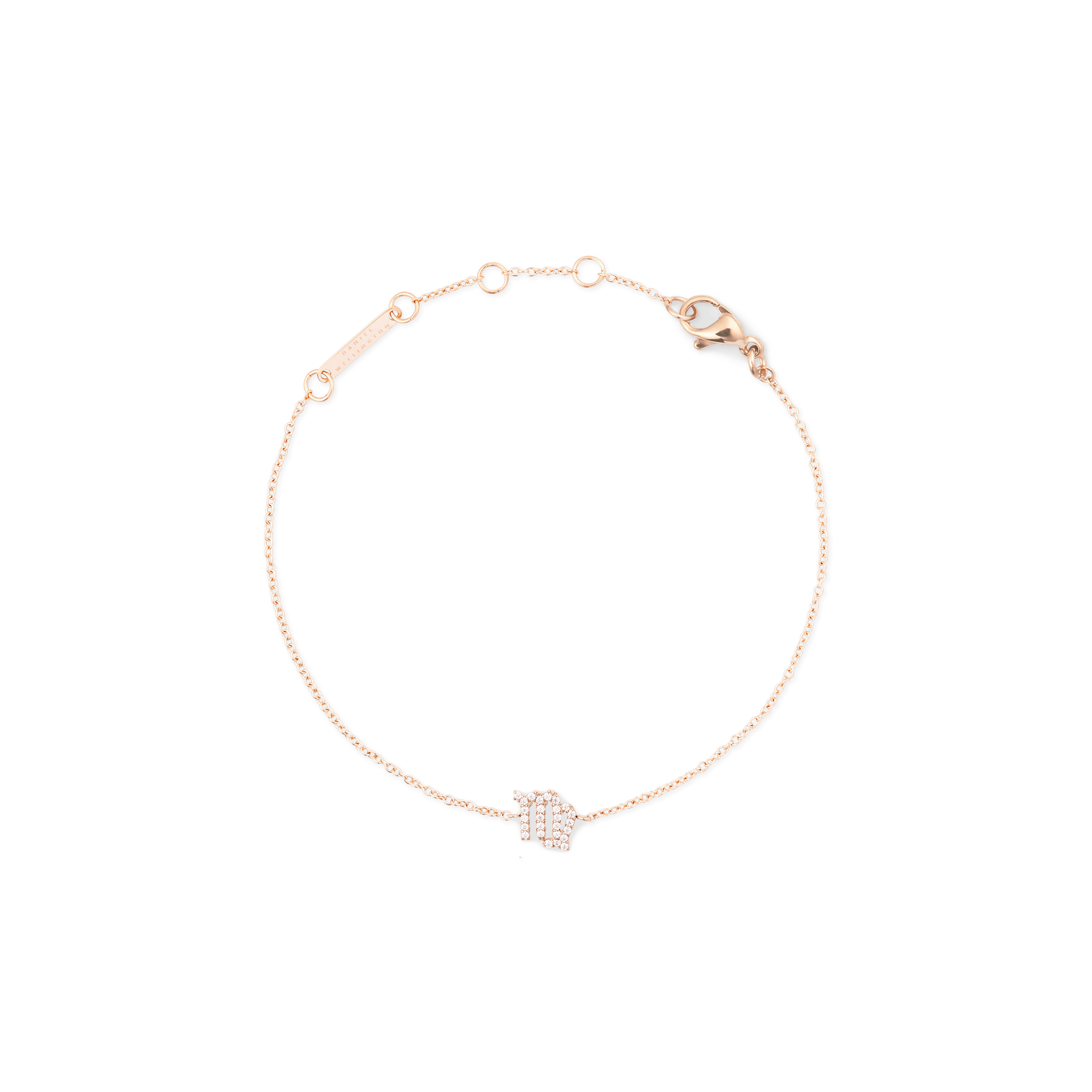 Crystal Zodiac Chain Bracelet Rose Gold - Image 34