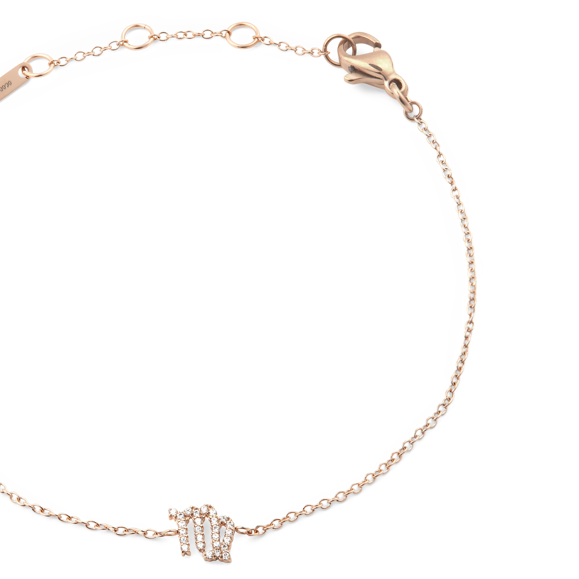 Crystal Zodiac Chain Bracelet Rose Gold - Image 36