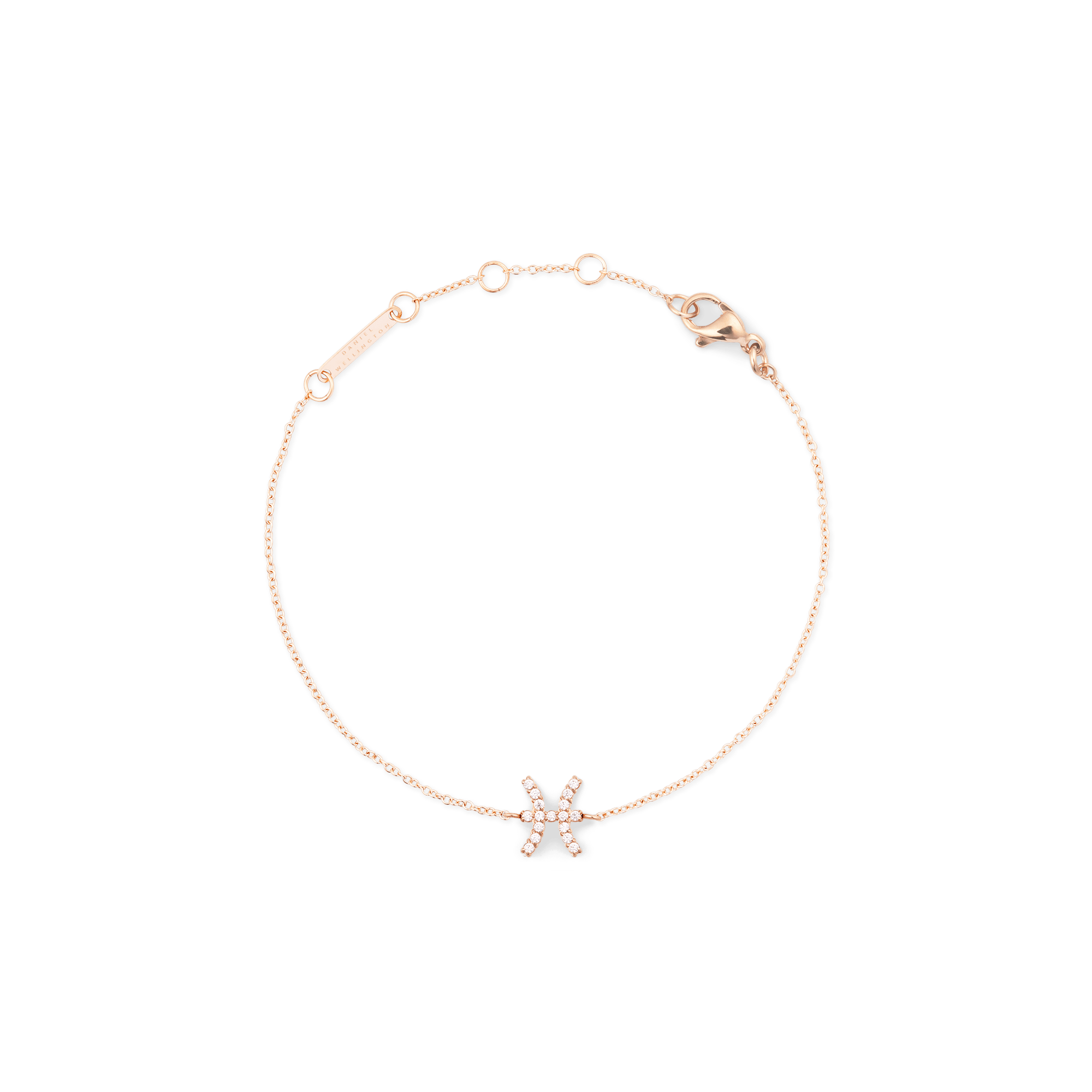 Crystal Zodiac Chain Bracelet Rose Gold - Image 4
