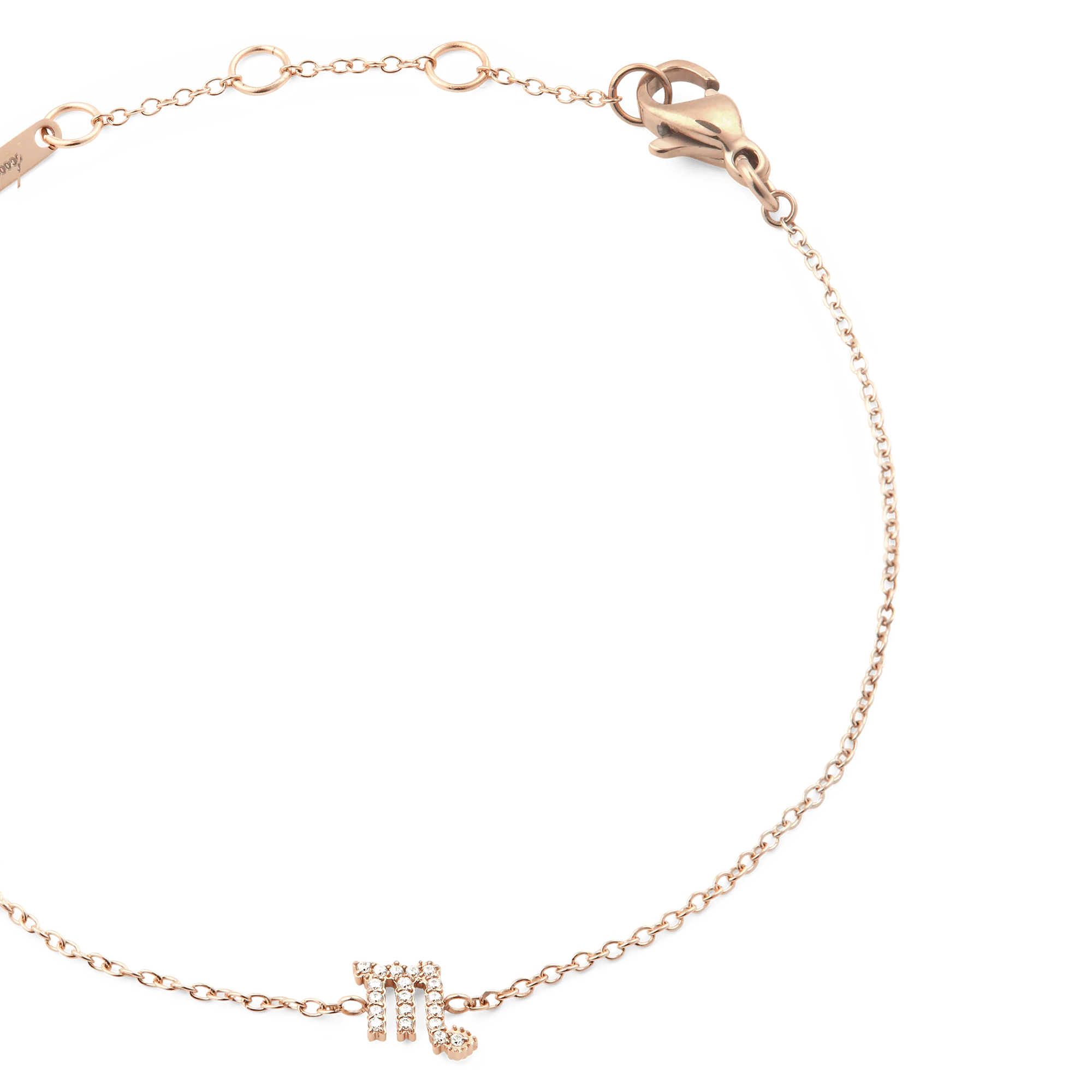 Crystal Zodiac Chain Bracelet Rose Gold - Image 40