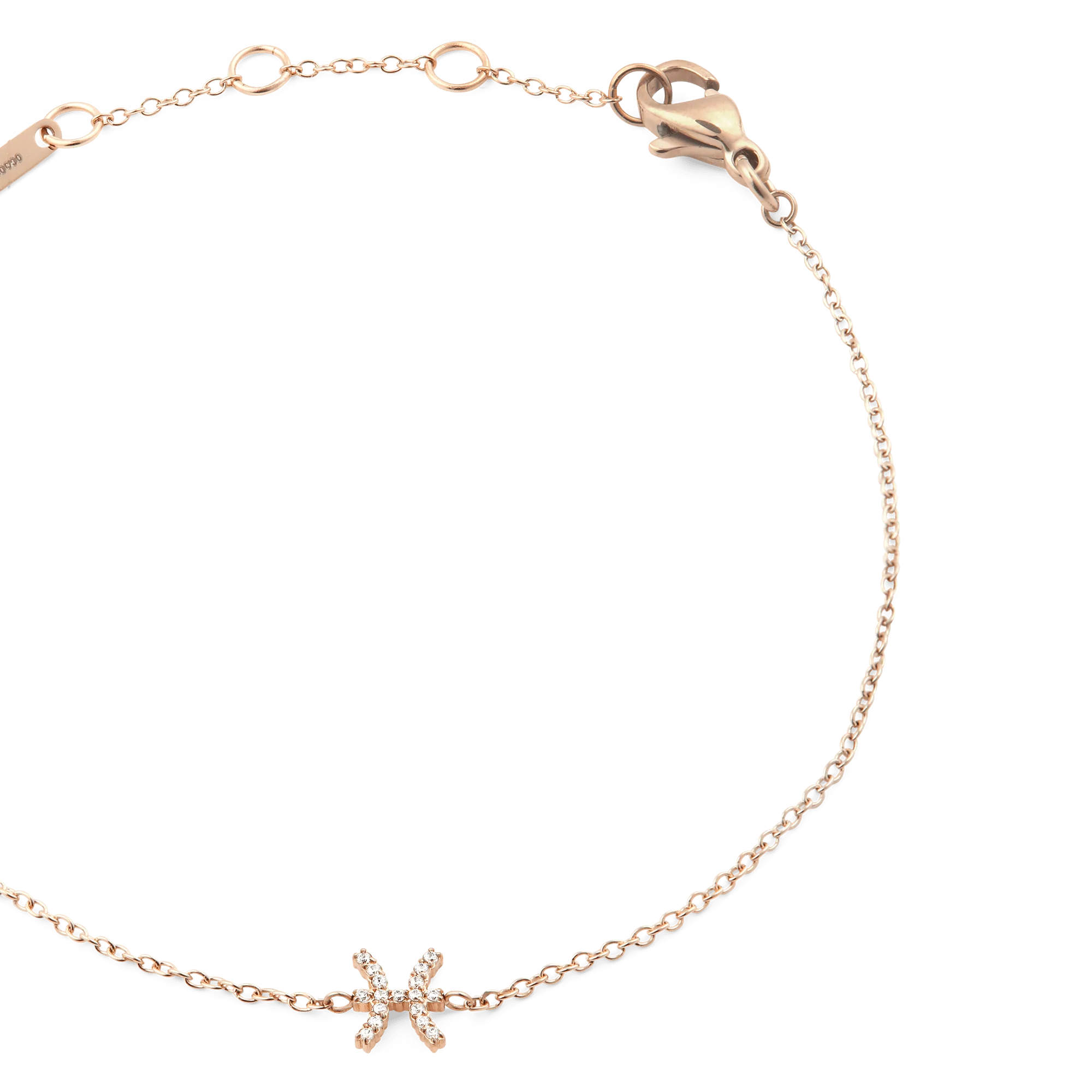 Crystal Zodiac Chain Bracelet Rose Gold - Image 6