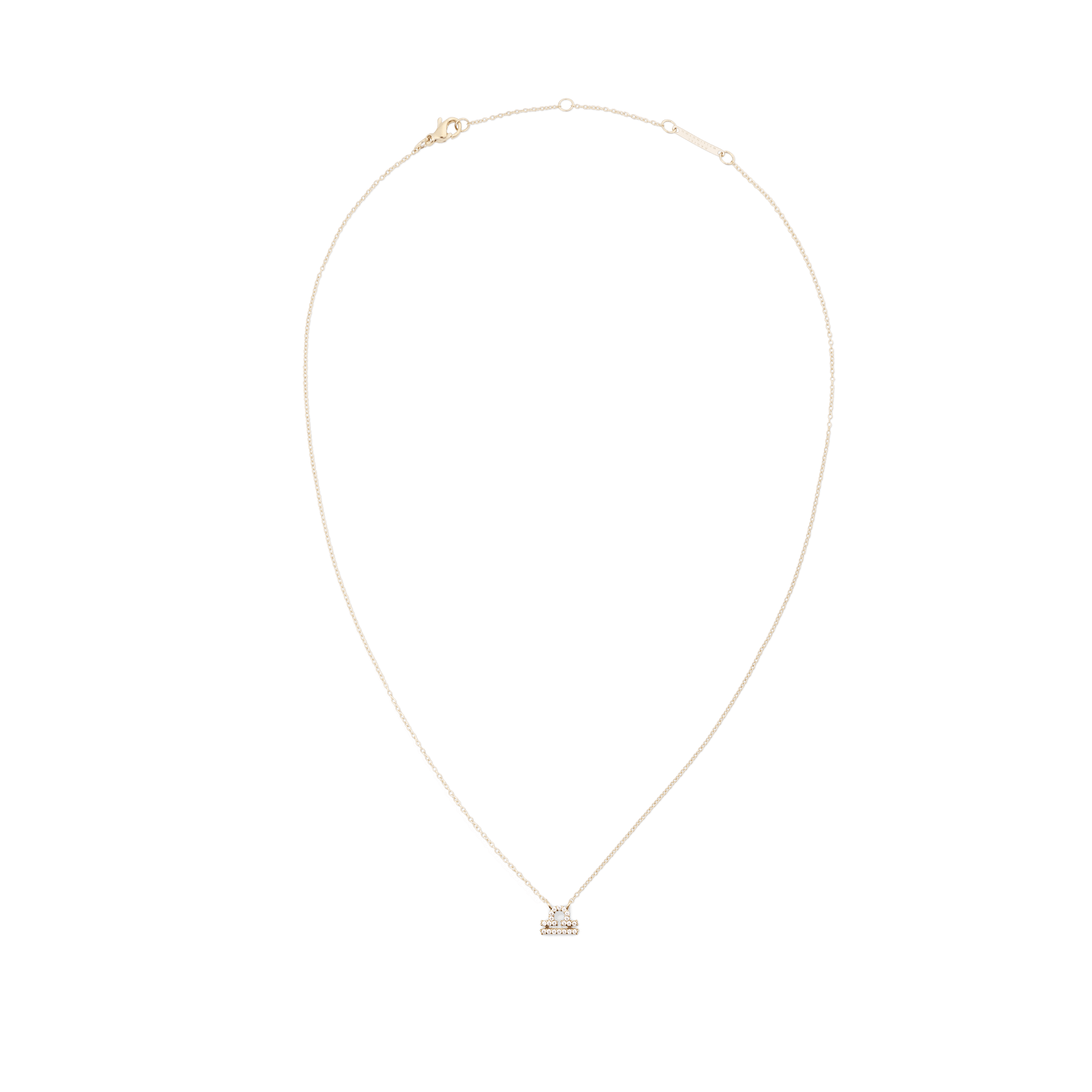 Crystal Zodiac Chain Necklace Gold - Image 11