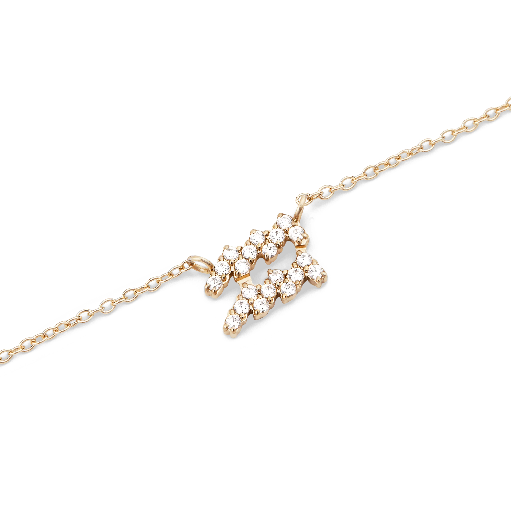 Crystal Zodiac Chain Necklace Gold - Image 13