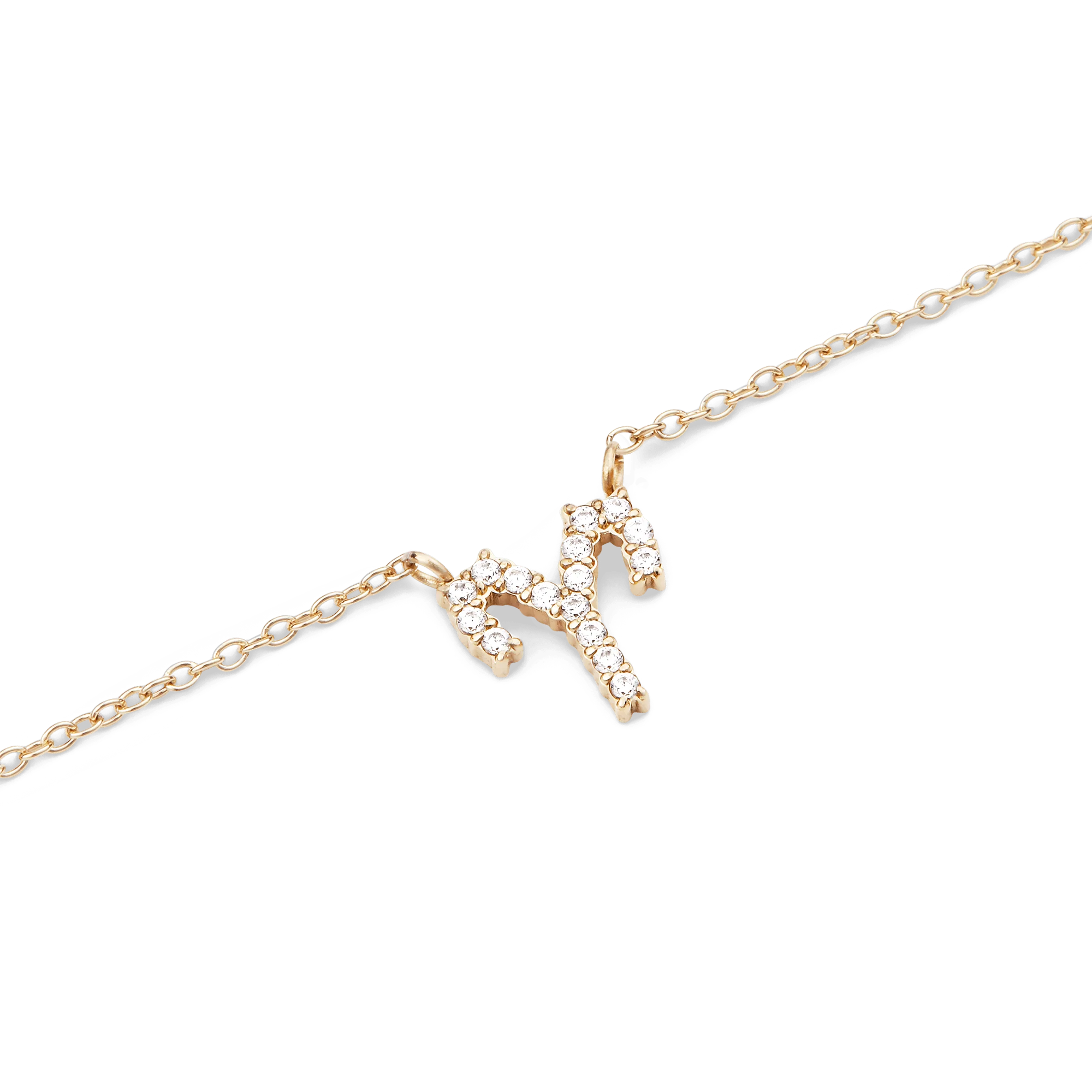 Crystal Zodiac Chain Necklace Gold - Image 16
