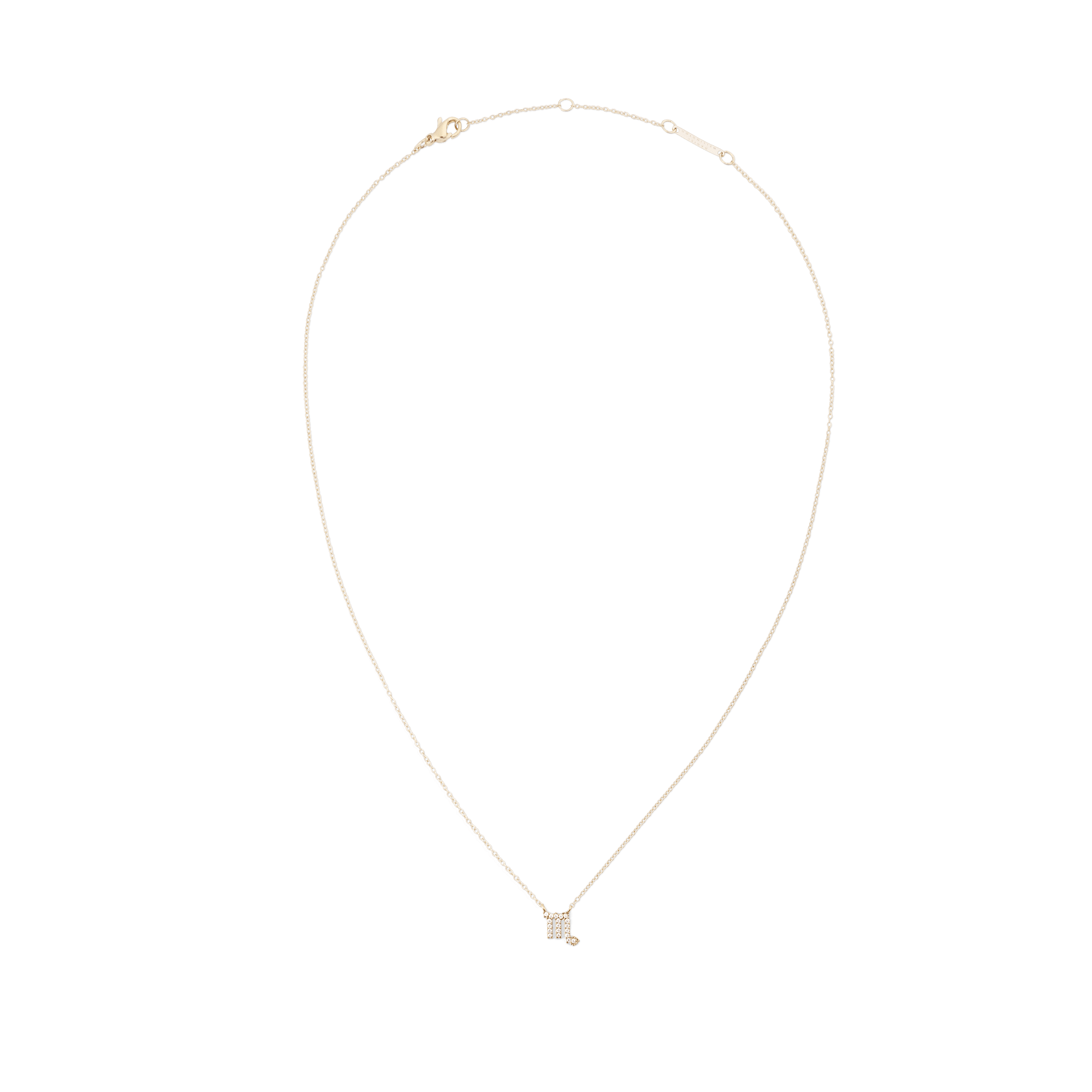 Crystal Zodiac Chain Necklace Gold - Image 38