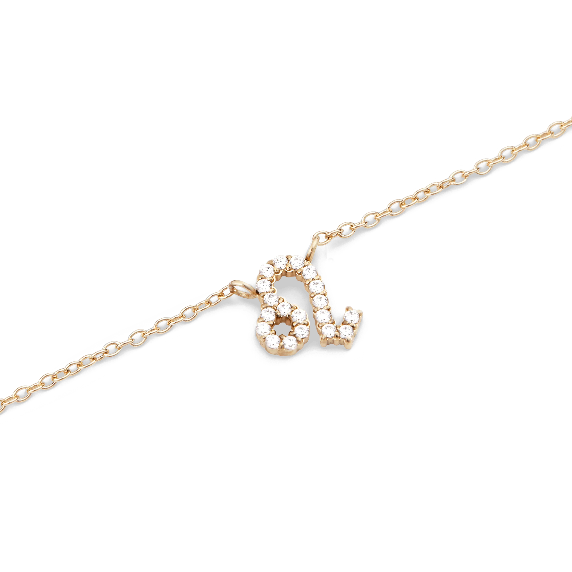 Crystal Zodiac Chain Necklace Gold - Image 5