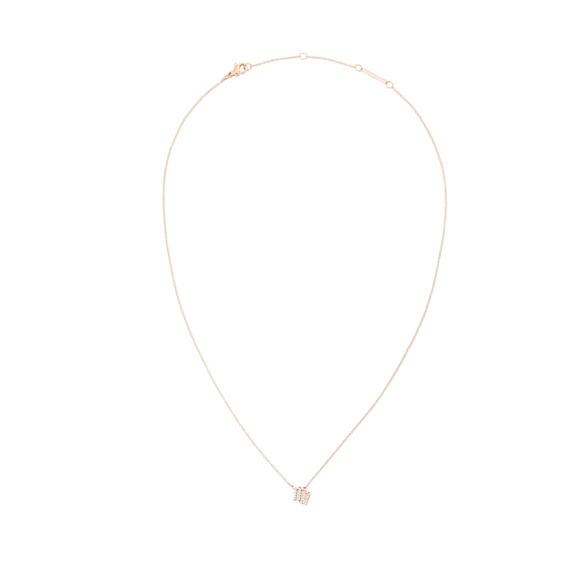 Crystal Zodiac Chain Necklace Rose Gold - Image 11