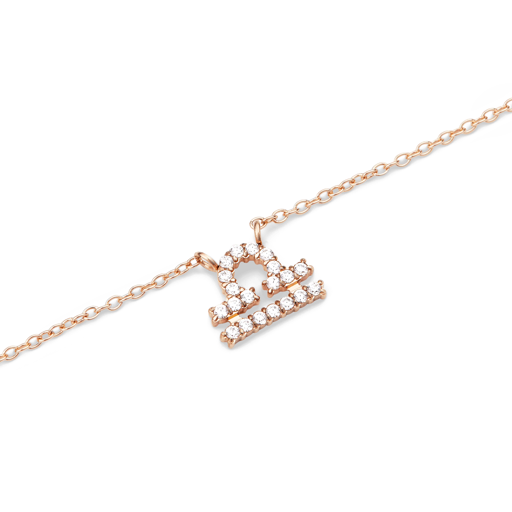 Crystal Zodiac Chain Necklace Rose Gold - Image 13