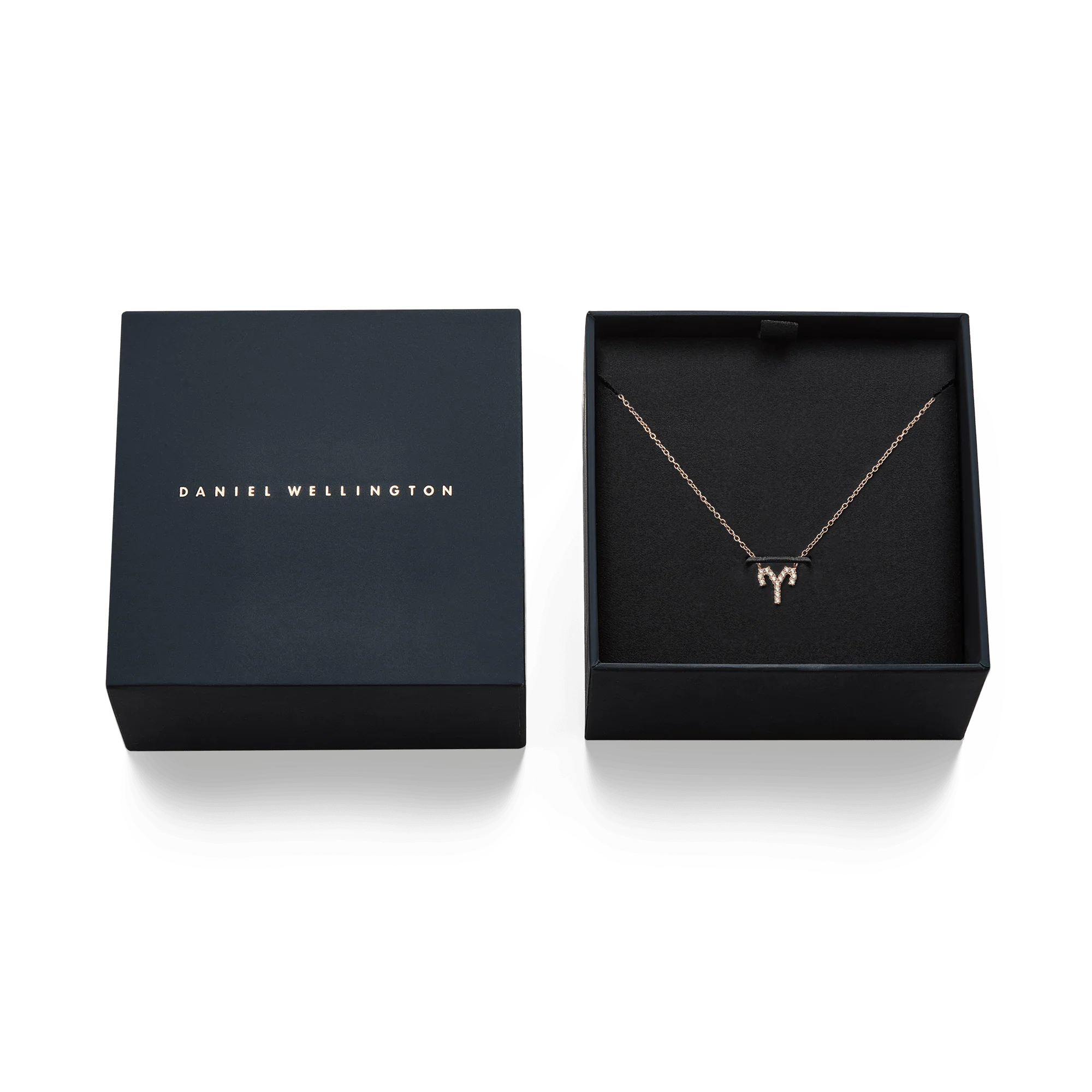 Crystal Zodiac Chain Necklace Rose Gold - Image 20