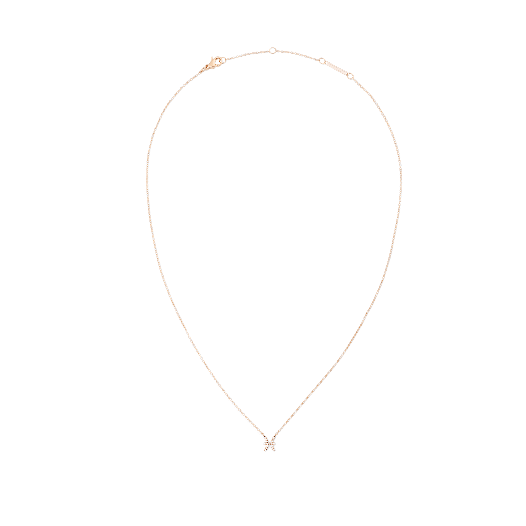 Crystal Zodiac Chain Necklace Rose Gold - Image 26