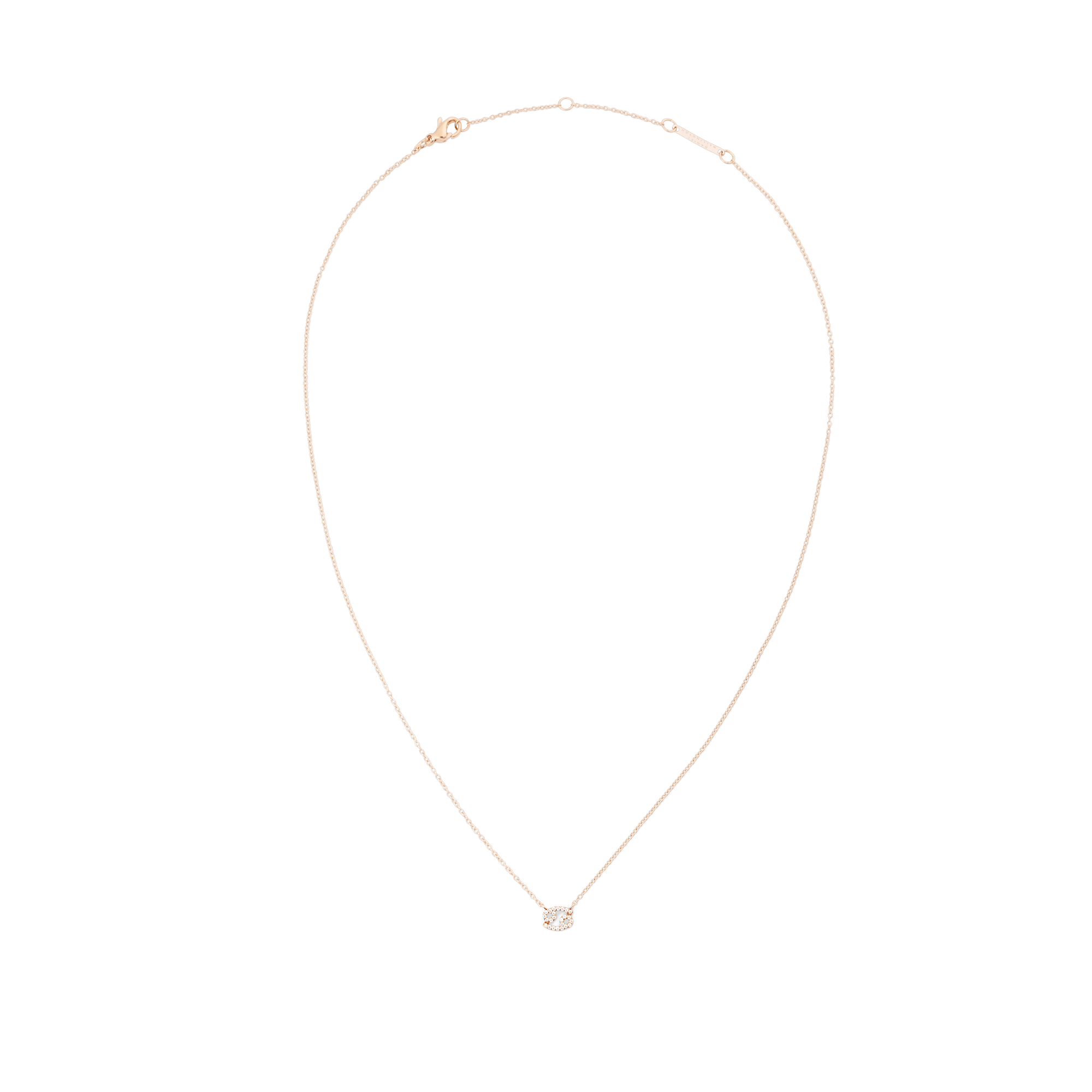Crystal Zodiac Chain Necklace Rose Gold - Image 3
