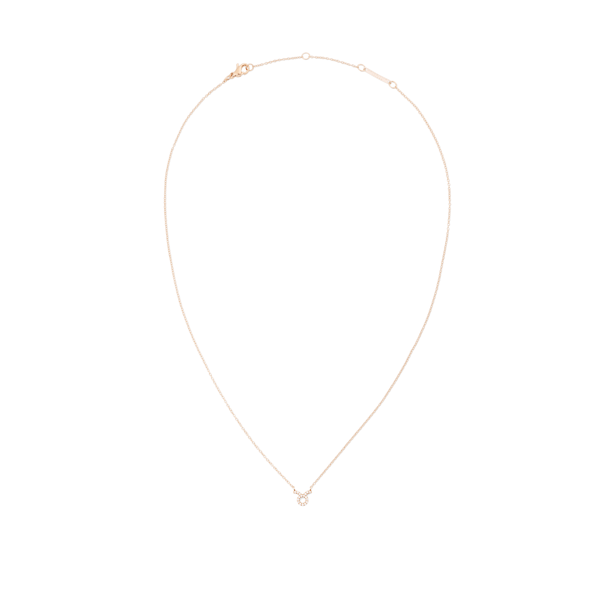 Crystal Zodiac Chain Necklace Rose Gold - Image 31