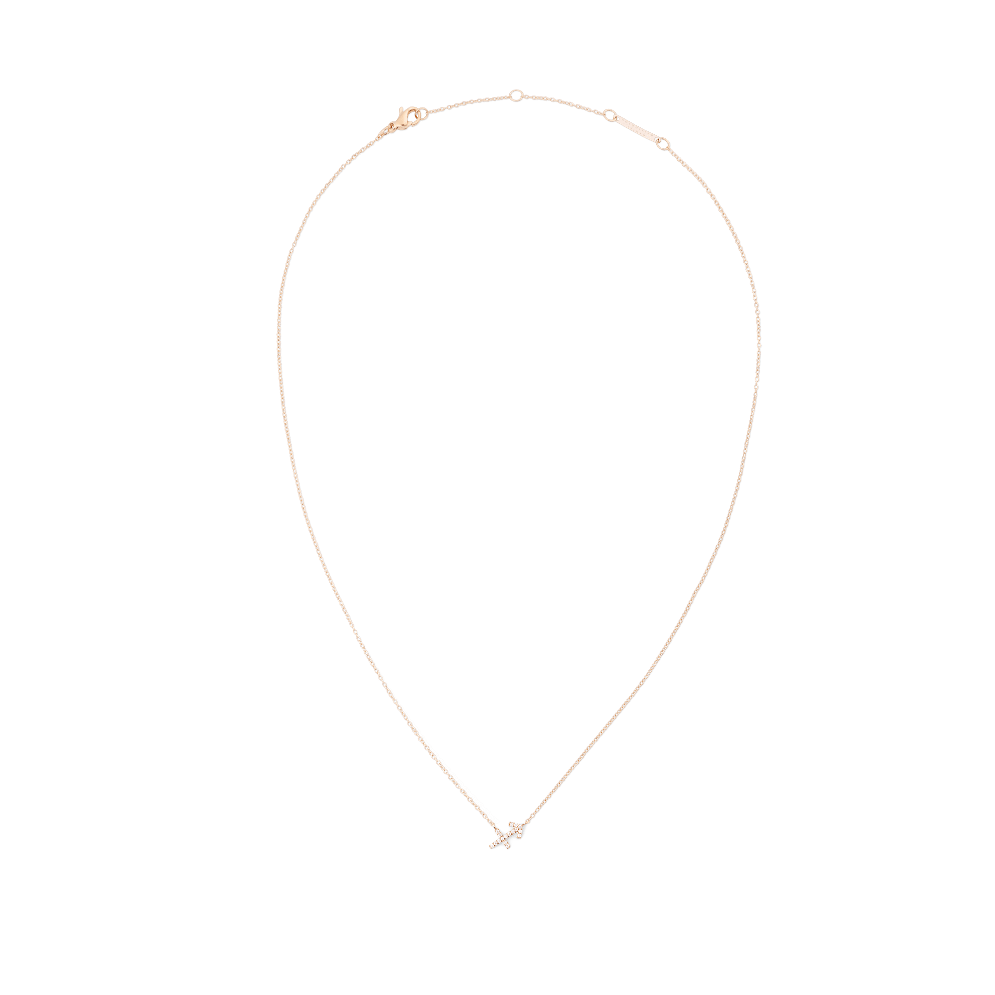 Crystal Zodiac Chain Necklace Rose Gold - Image 35