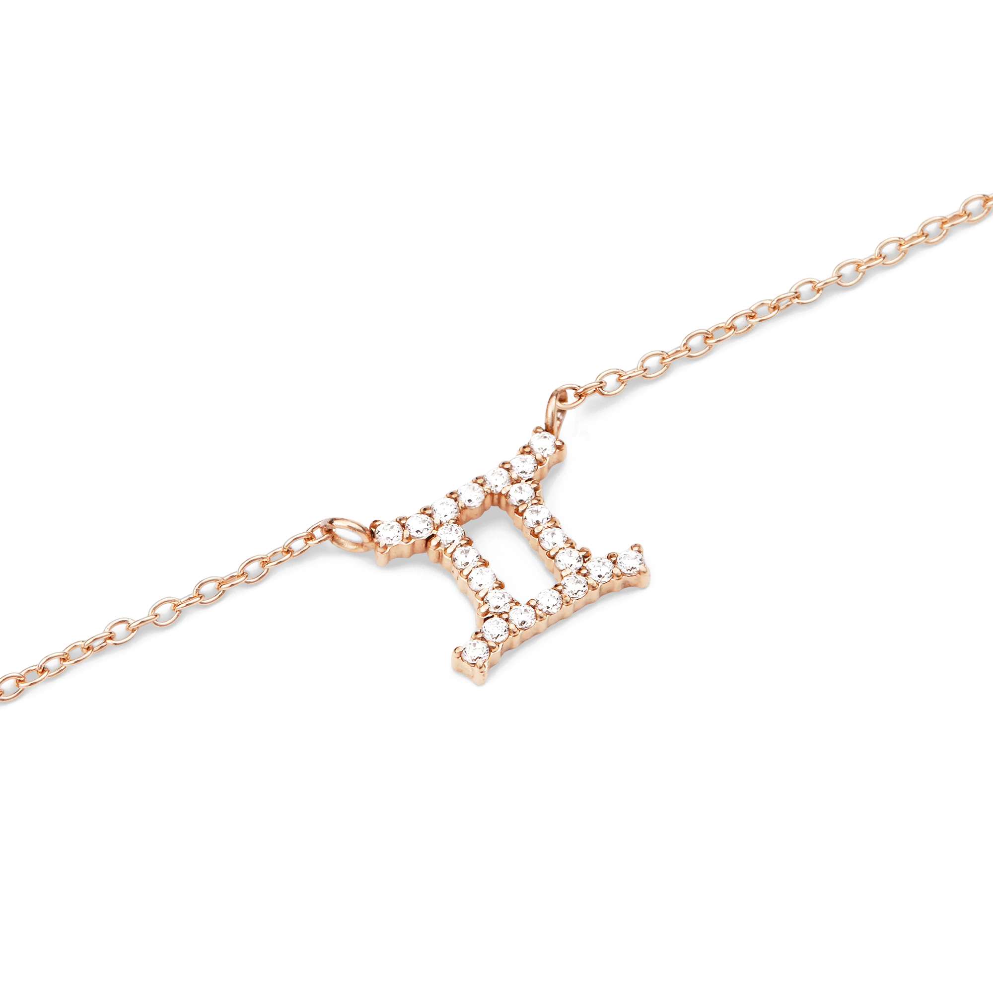Crystal Zodiac Chain Necklace Rose Gold - Image 37
