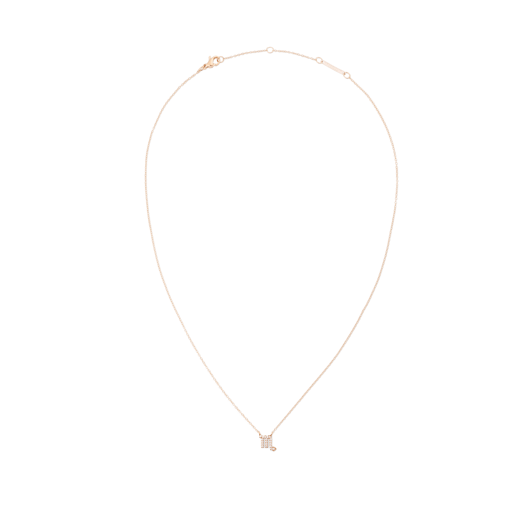 Crystal Zodiac Chain Necklace Rose Gold - Image 43