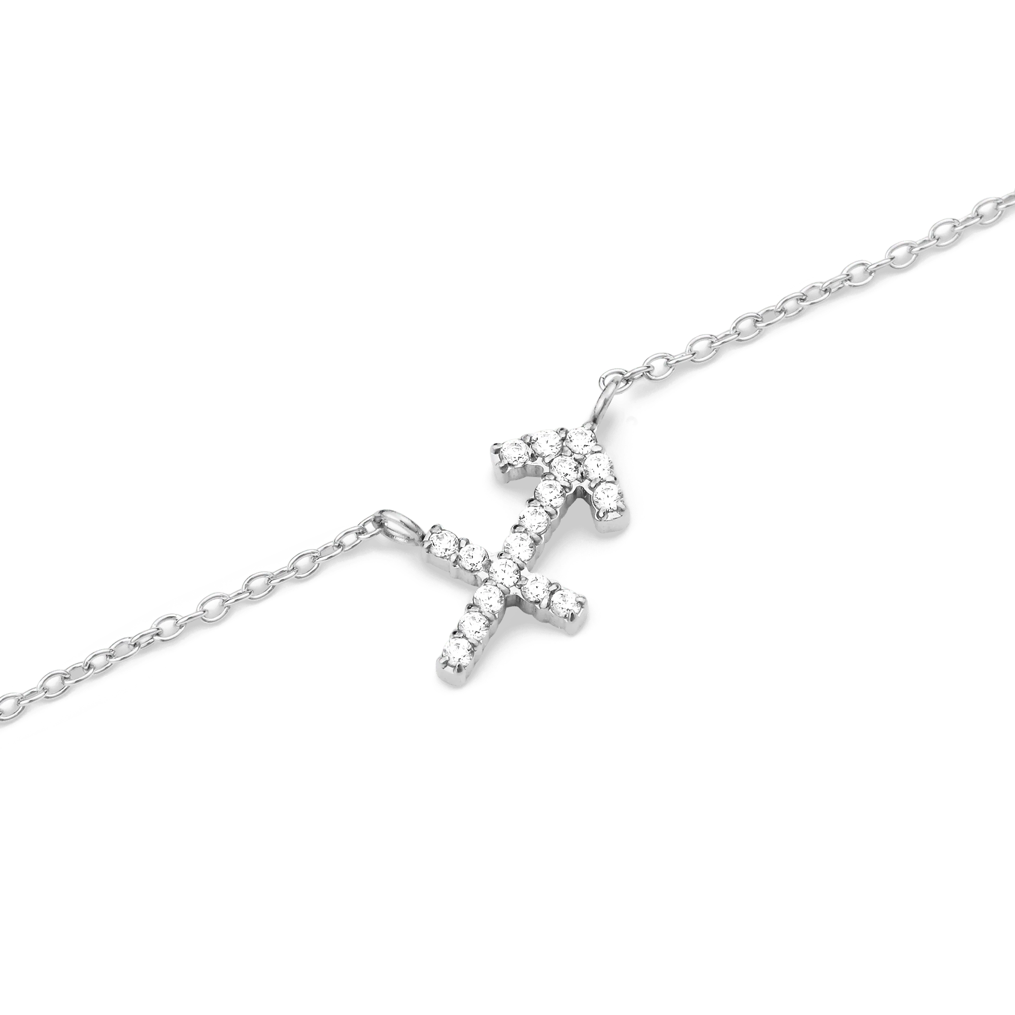 Crystal Zodiac Chain Necklace Silver - Image 13