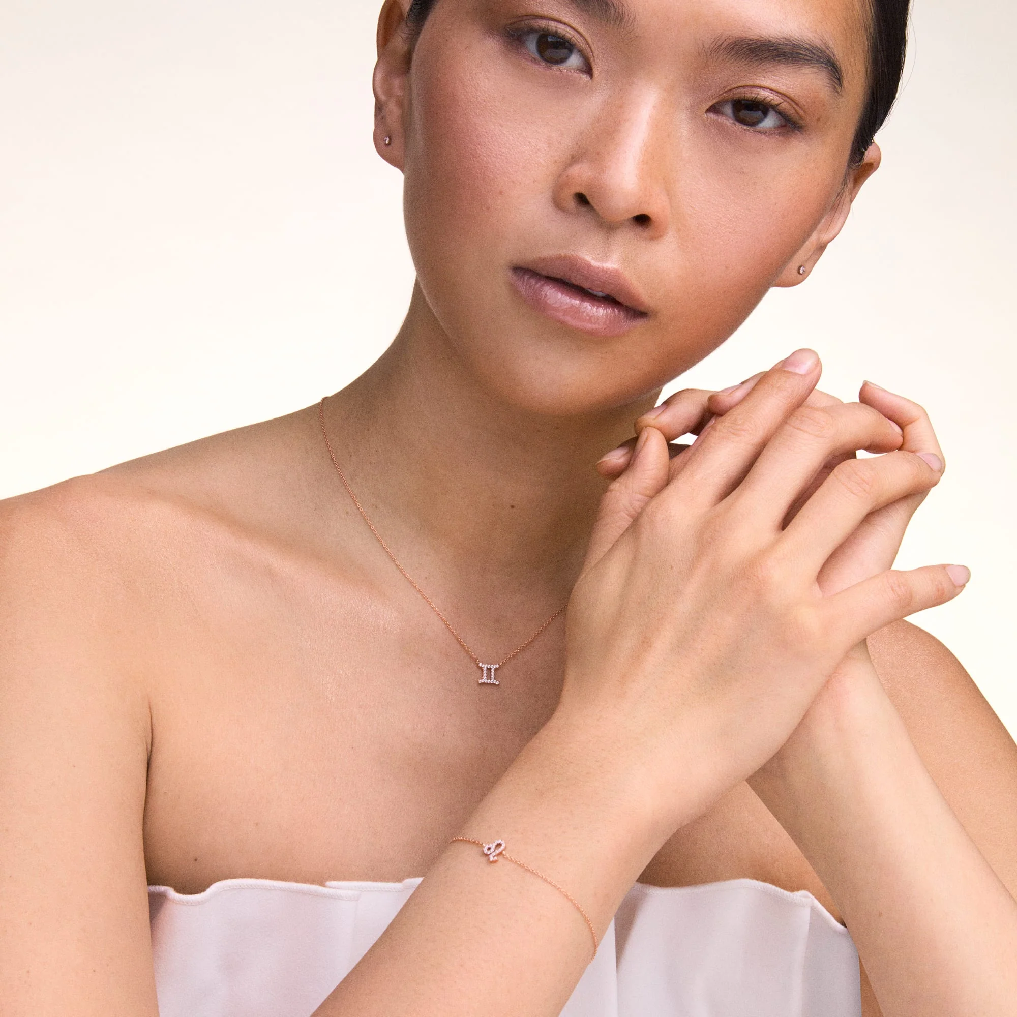 Crystal Zodiac Chain Necklace Silver - Image 18