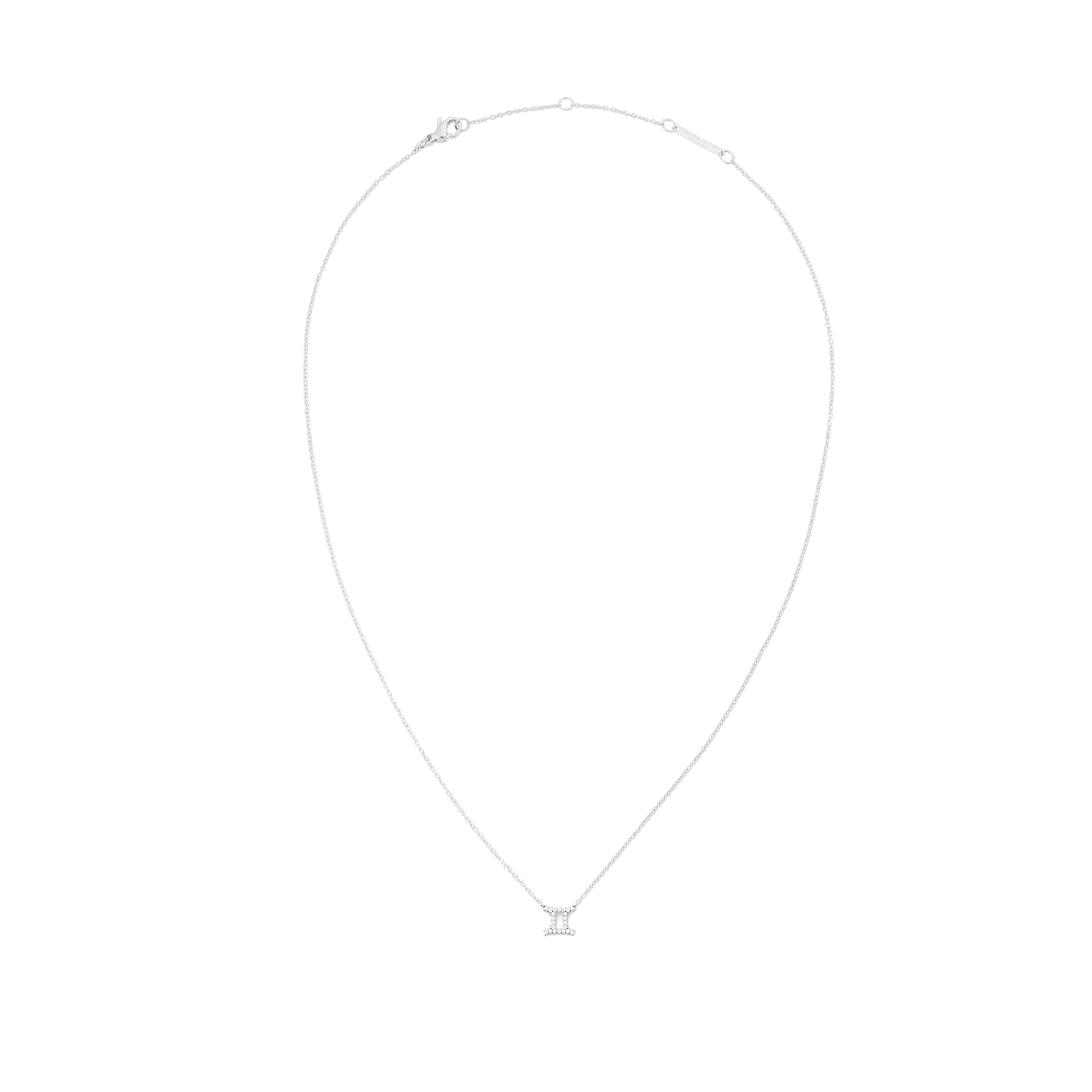 Crystal Zodiac Chain Necklace Silver - Image 19