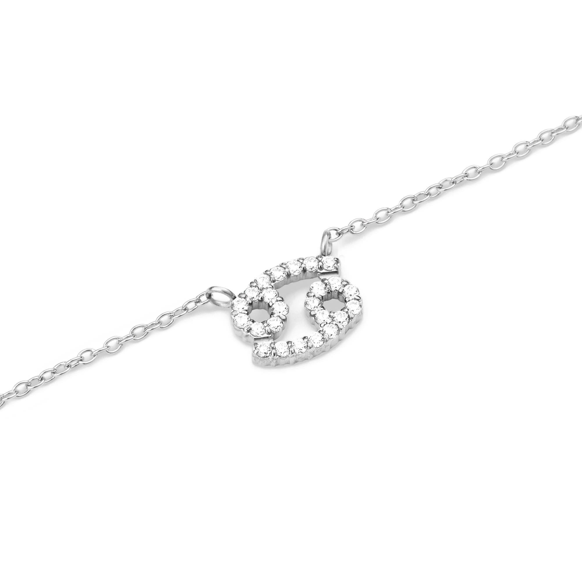 Crystal Zodiac Chain Necklace Silver - Image 25
