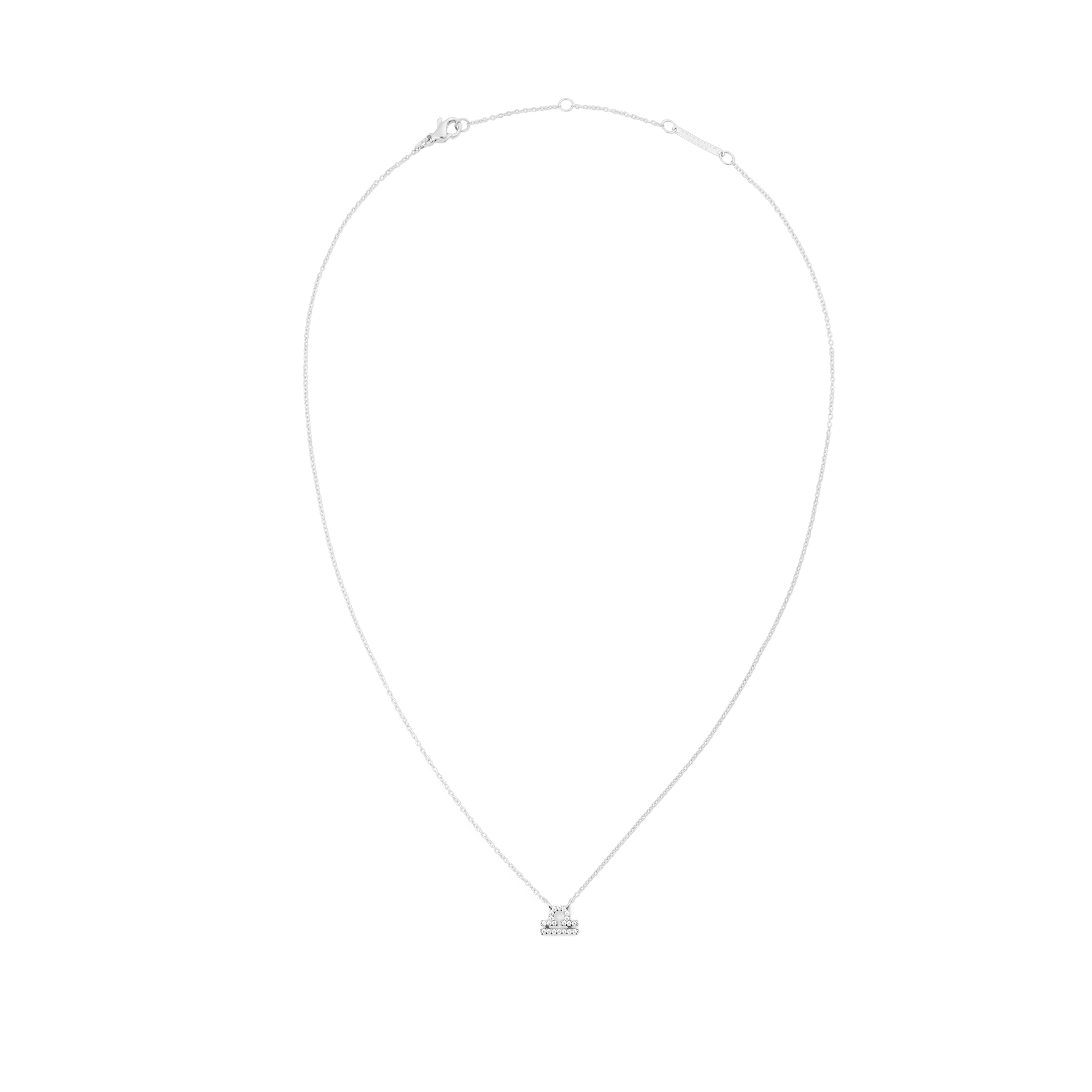 Crystal Zodiac Chain Necklace Silver - Image 3
