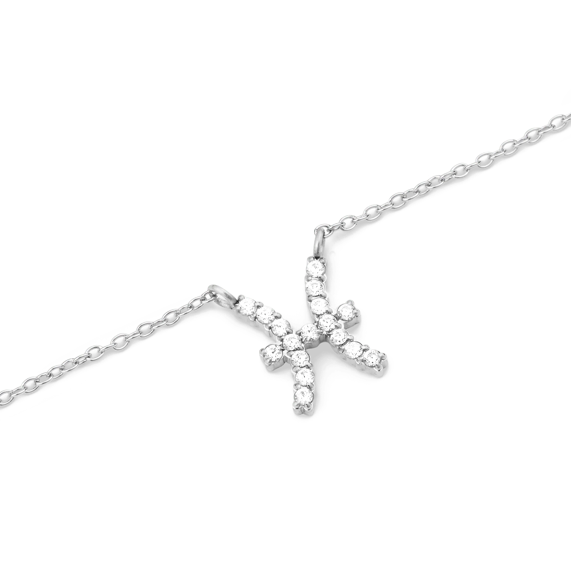 Crystal Zodiac Chain Necklace Silver - Image 33